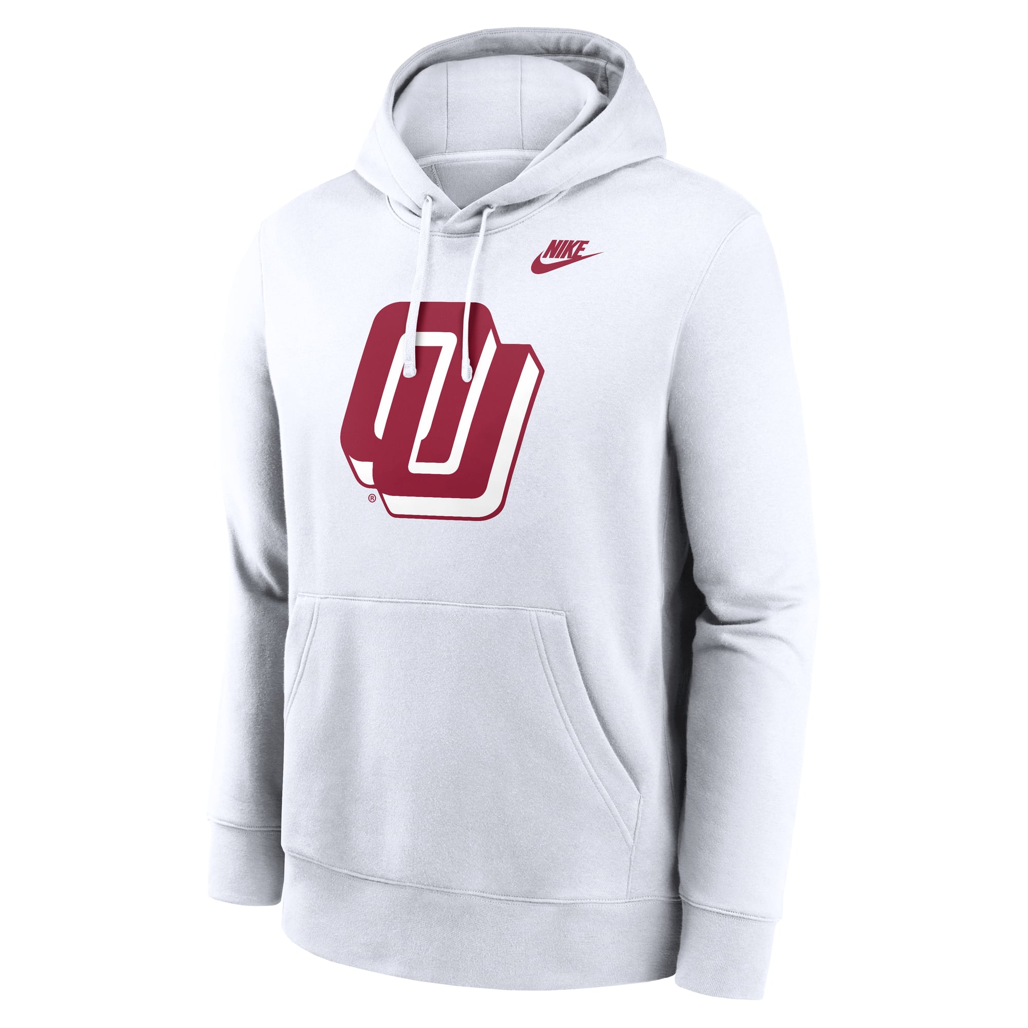 Men's Nike White Oklahoma Sooners Primetime Alternate Logo Club Fleece Pullover Hoodie