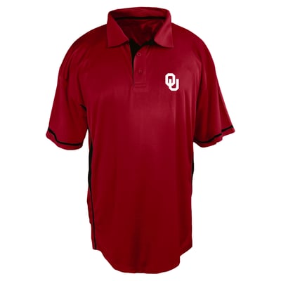 Oklahoma Sooners Profile Big & Tall Color Block Panel Polo Men's - Crimson