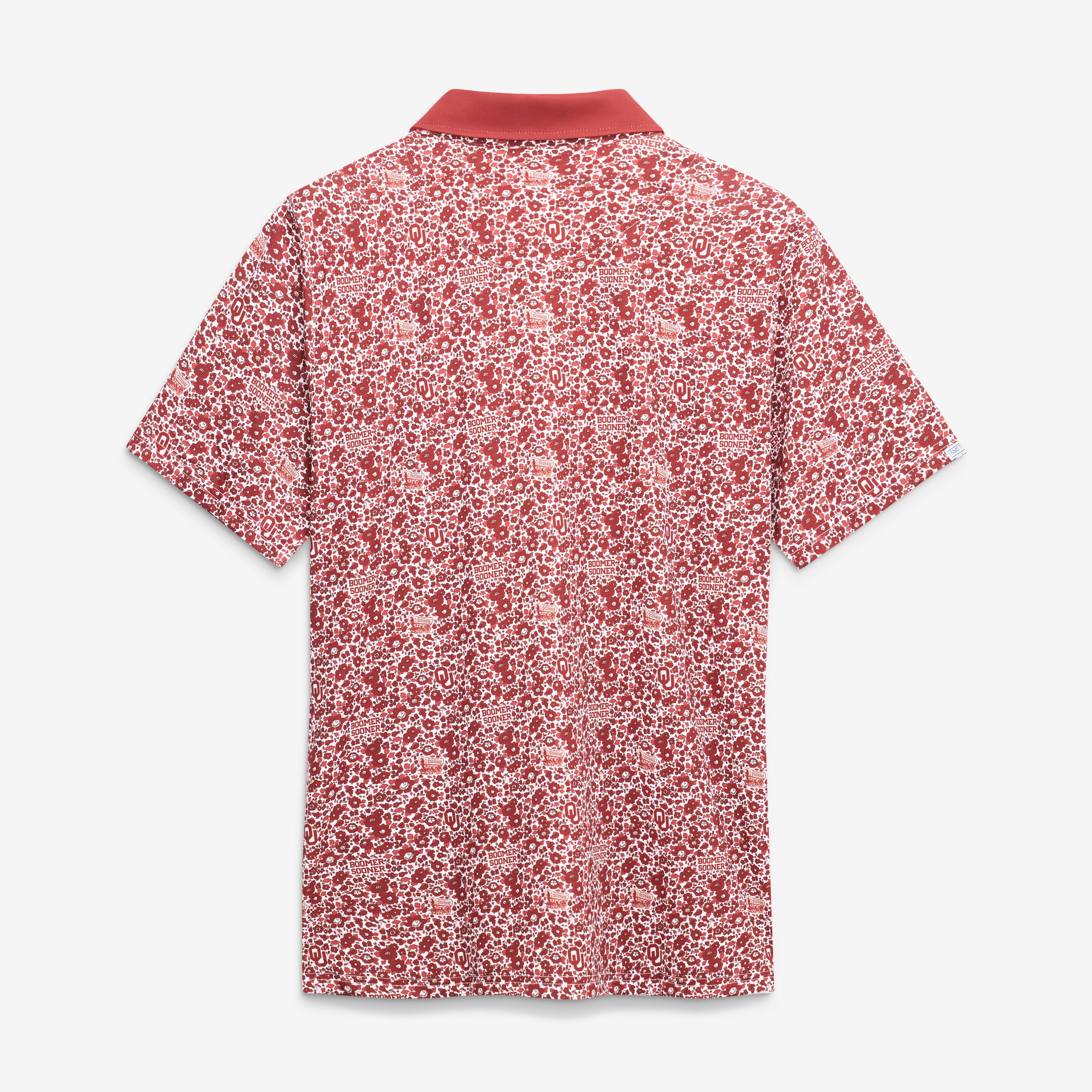 Men's Smith & Quinn Crimson Oklahoma Sooners Poppies Teddy Polo