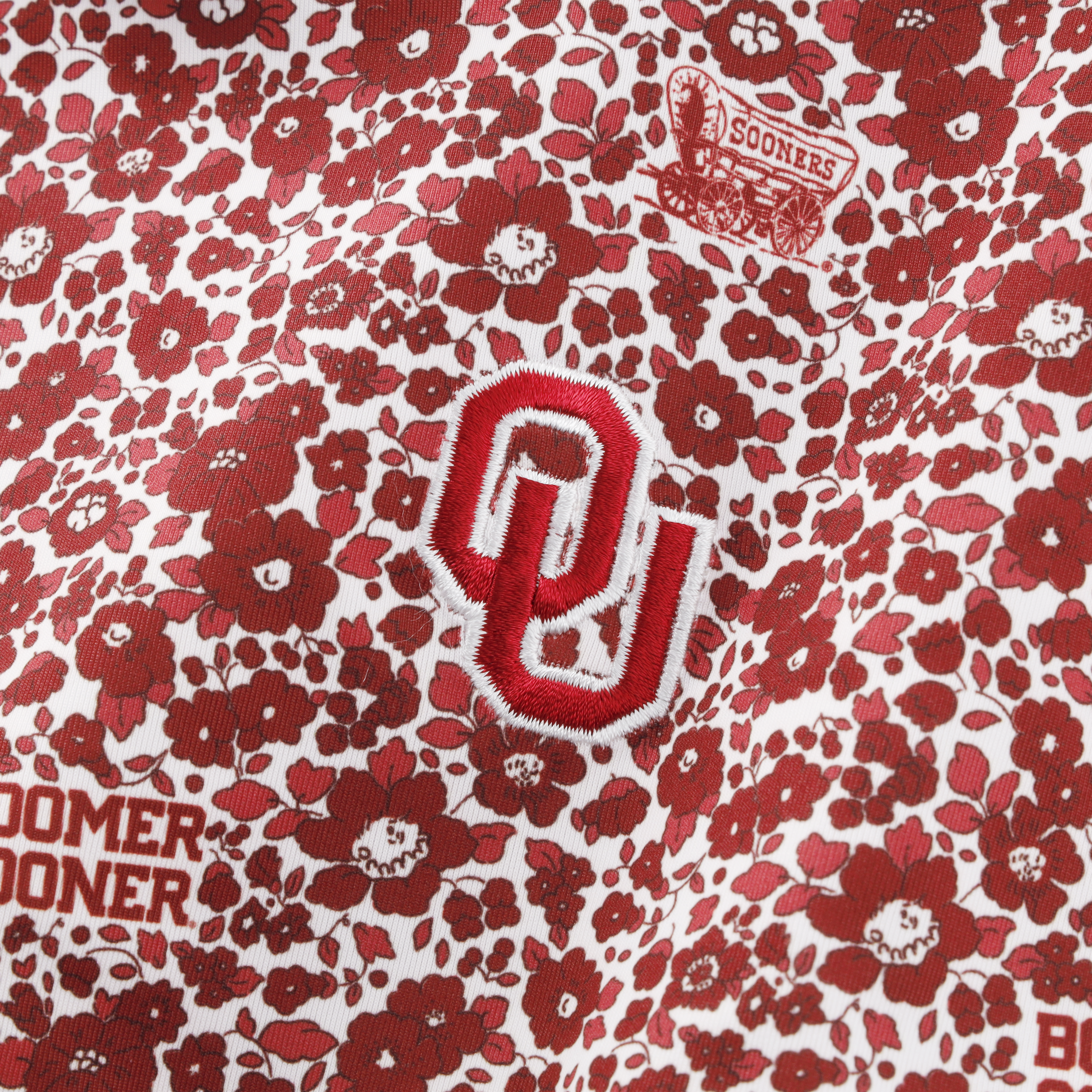 Men's Smith & Quinn Crimson Oklahoma Sooners Poppies Teddy Polo