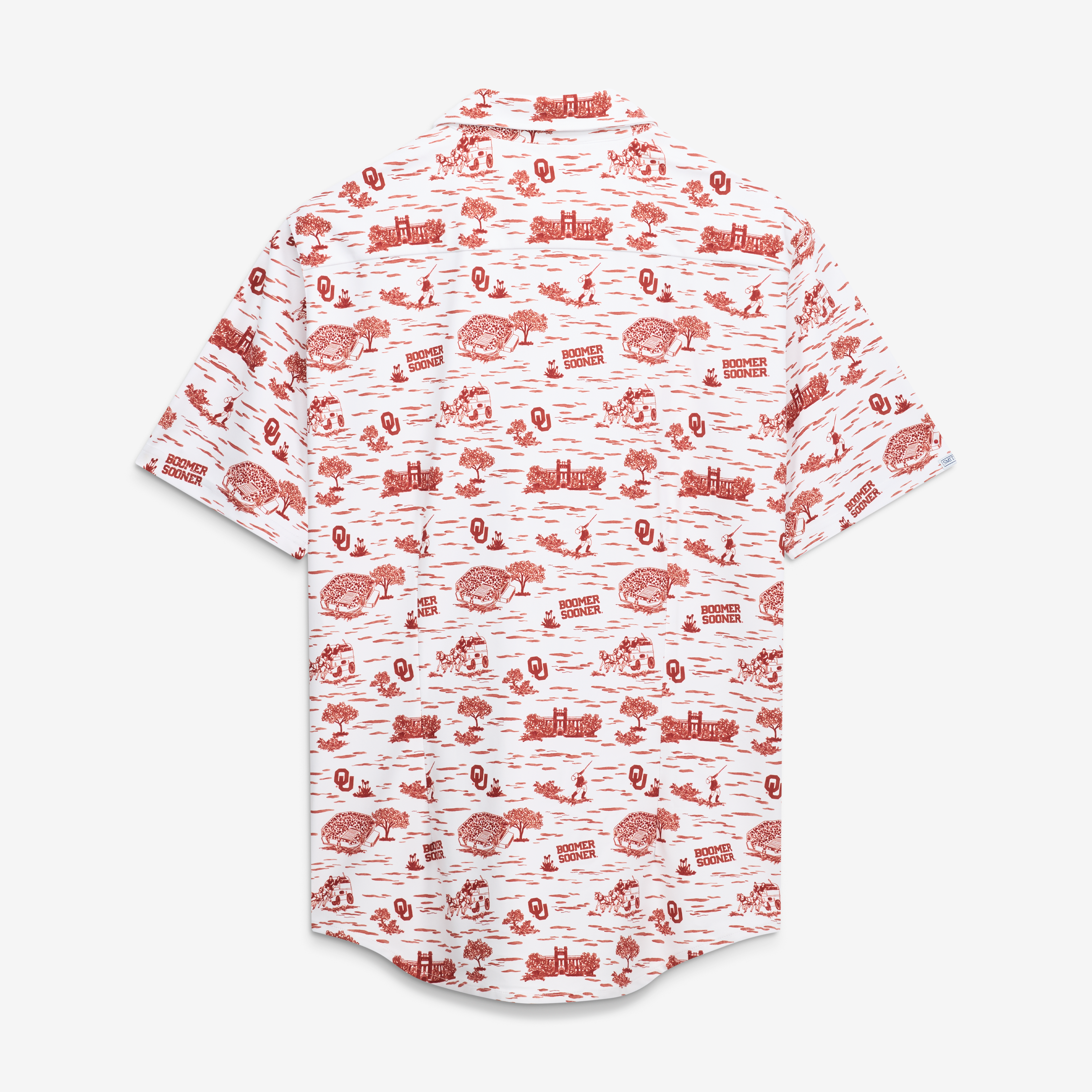 Chemise boutonnée blanche Smith & Quinn Oklahoma Sooners Toile Boatyard pour homme
