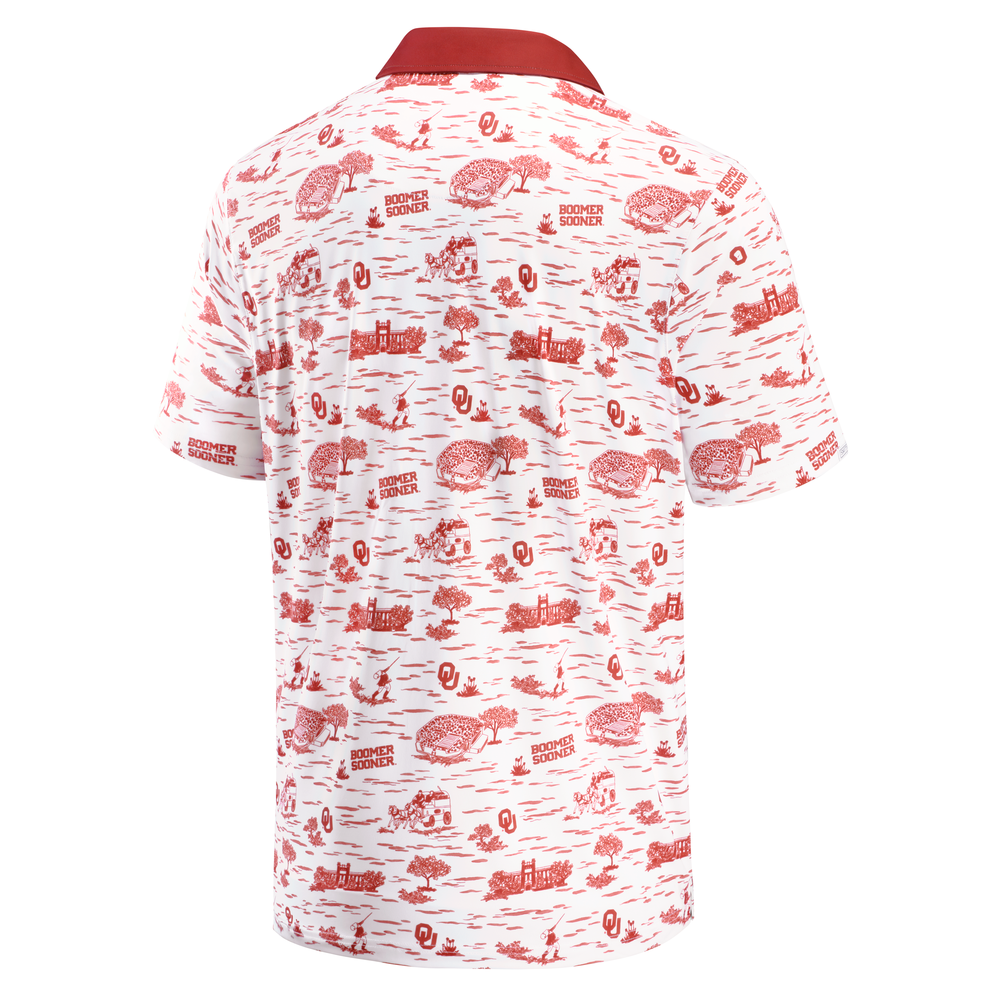 Men's Smith & Quinn White Oklahoma Sooners Toile Teddy Polo
