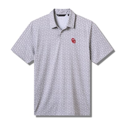  Oklahoma Sooners TravisMathew College Bound Tri-Blend Polo - White/Gray