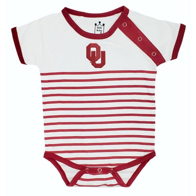 Oklahoma Sooners Little King Newborn & Infant Shoulder Snap Bodysuit - Crimson/White