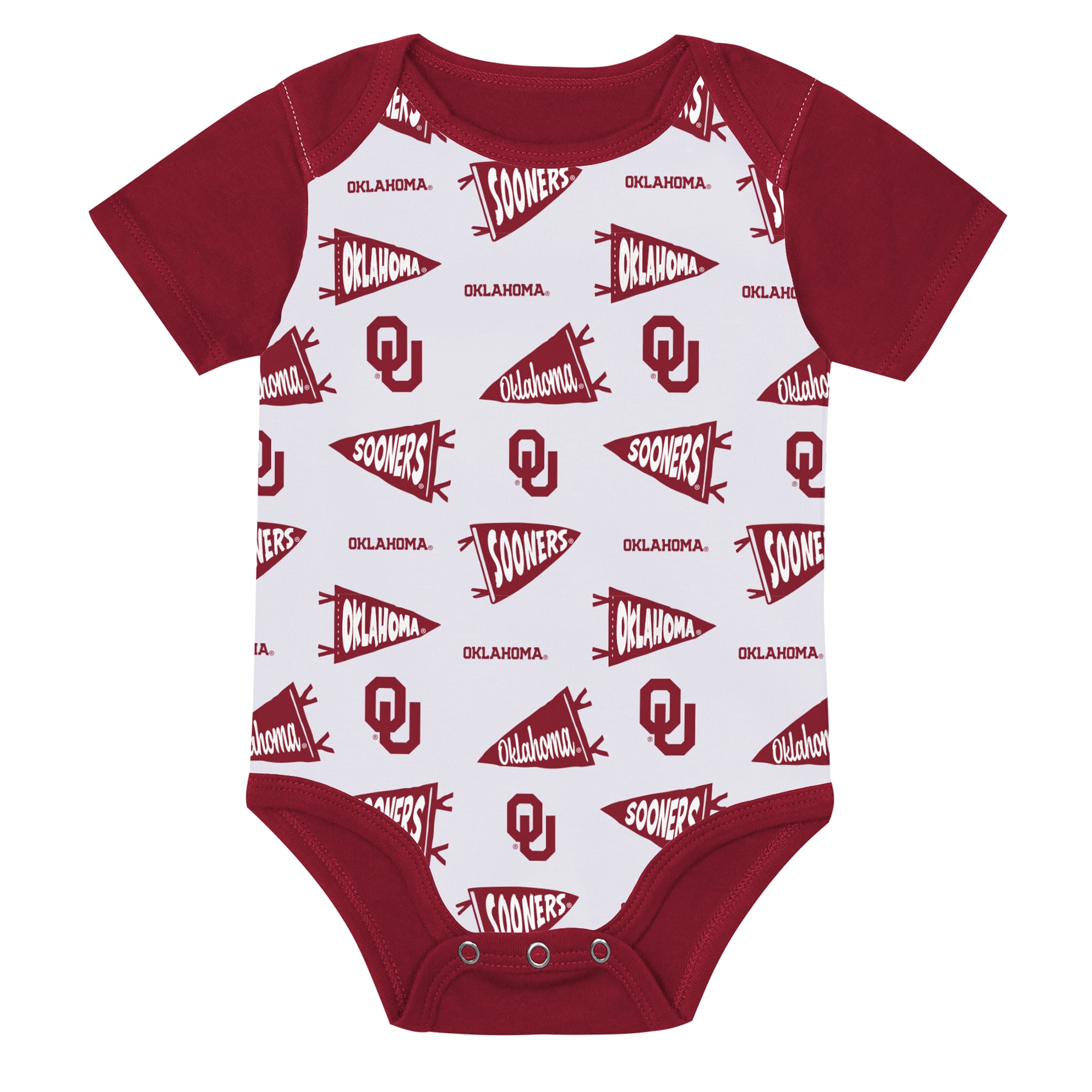 Ensemble de body trois pièces pour nouveau-né Outerstuff Crimson Oklahoma Sooners Star Player