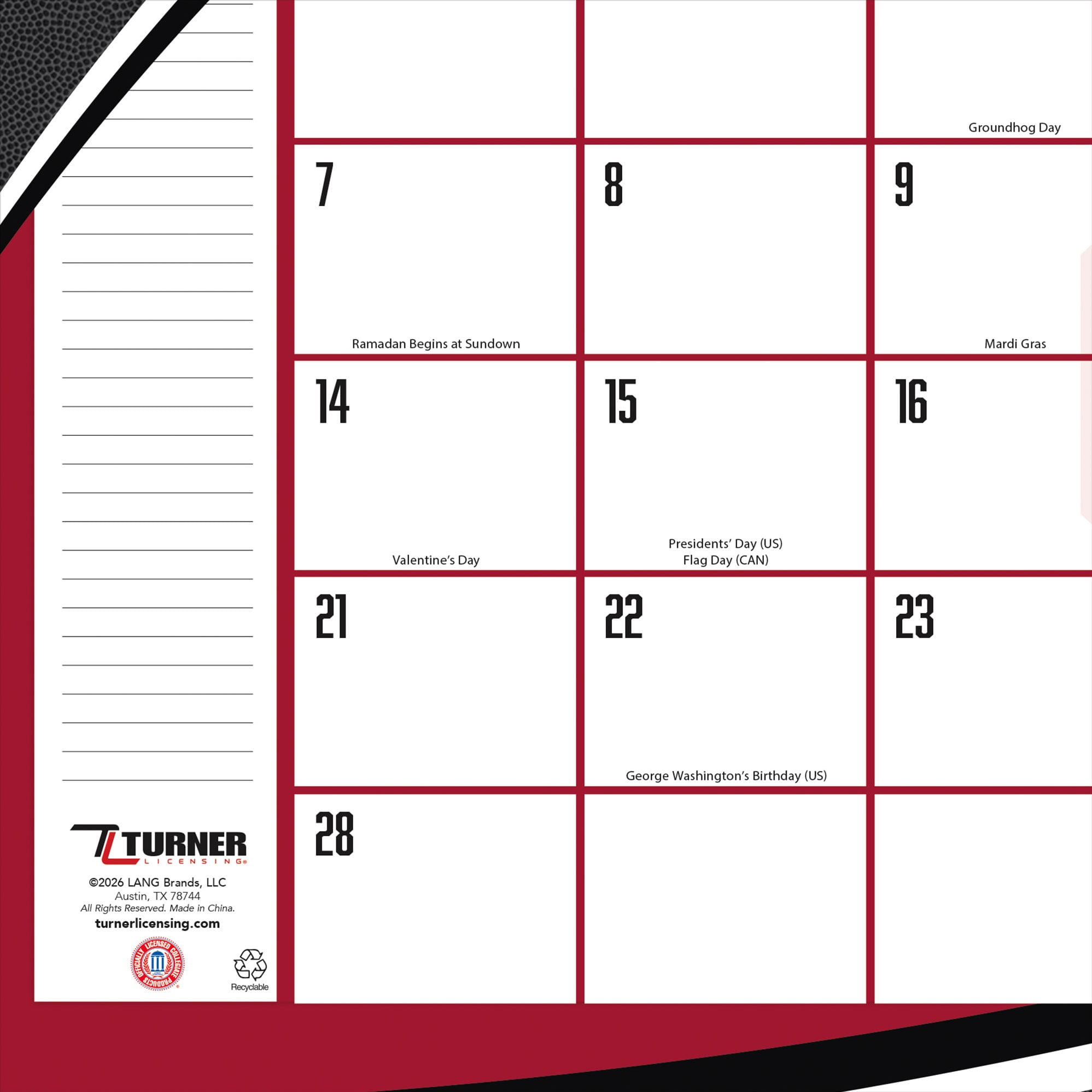 Oklahoma Sooners 17" x 11" Desk Pad Calendar