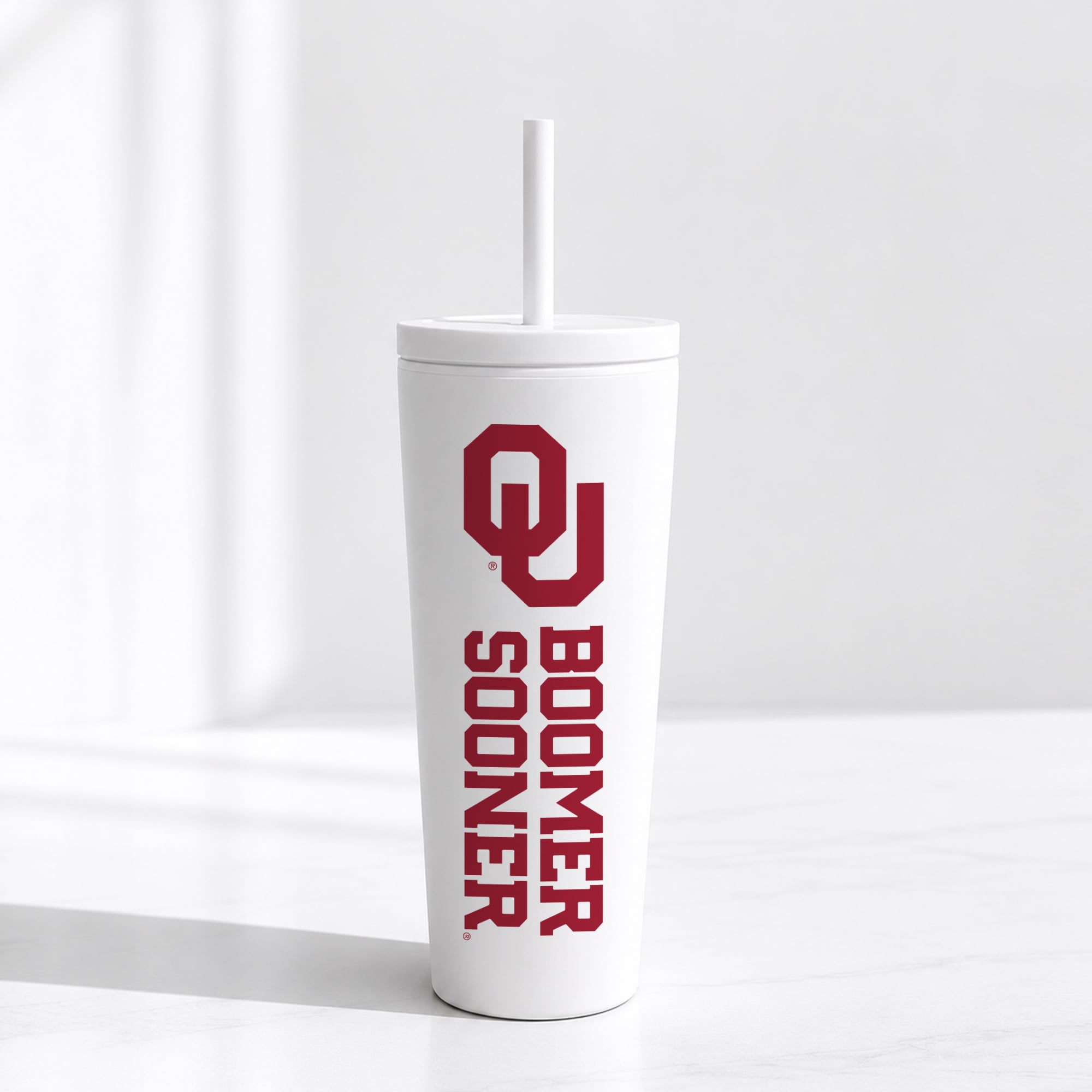 Oklahoma Sooners 24oz. No Spill Straw Tumbler