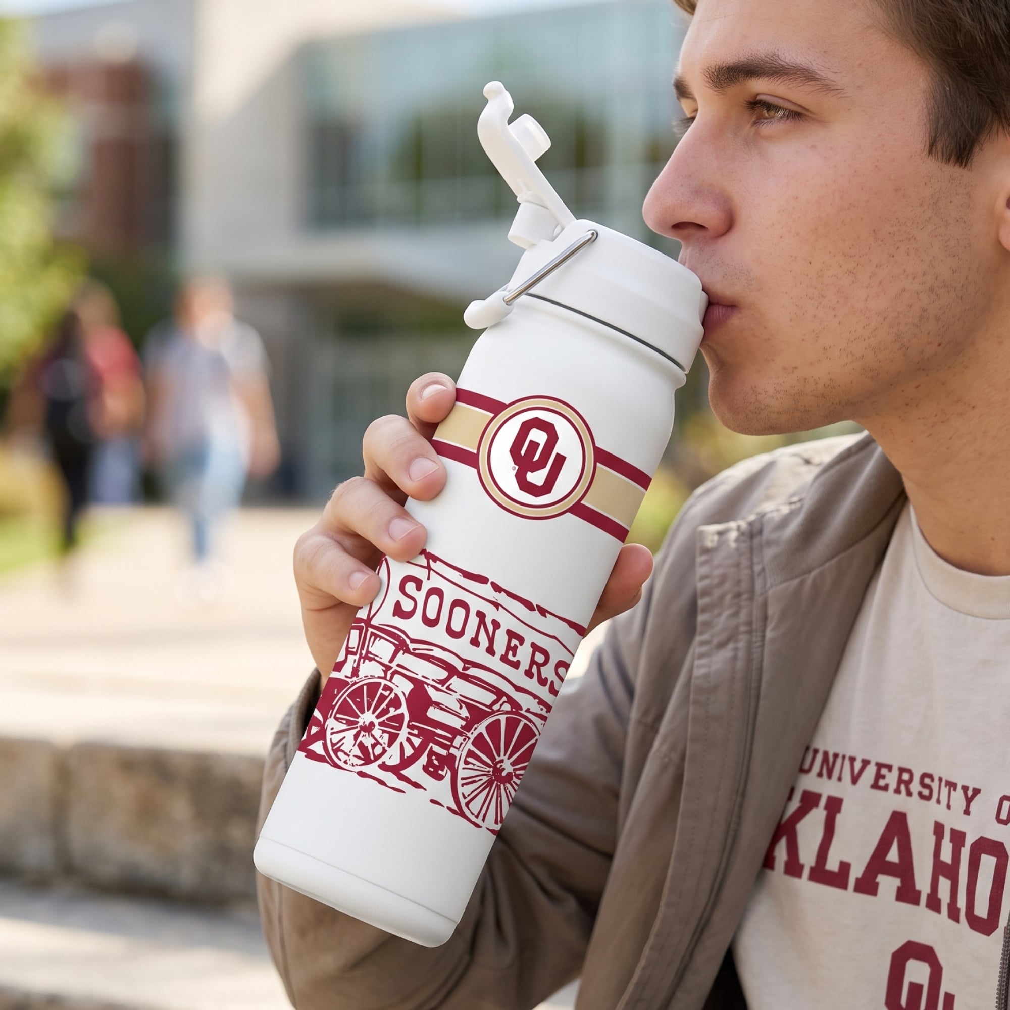 Oklahoma Sooners 24oz. Triple Option Bottle