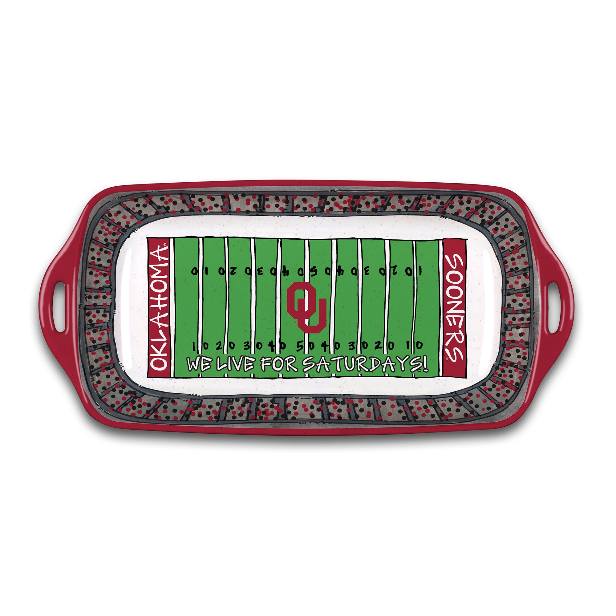 Oklahoma Sooners Melamine Stadium Platter