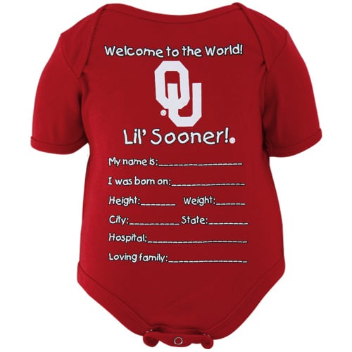 Oklahoma Sooners Nouveau-né Bienvenue au monde Creeper - Crimson
