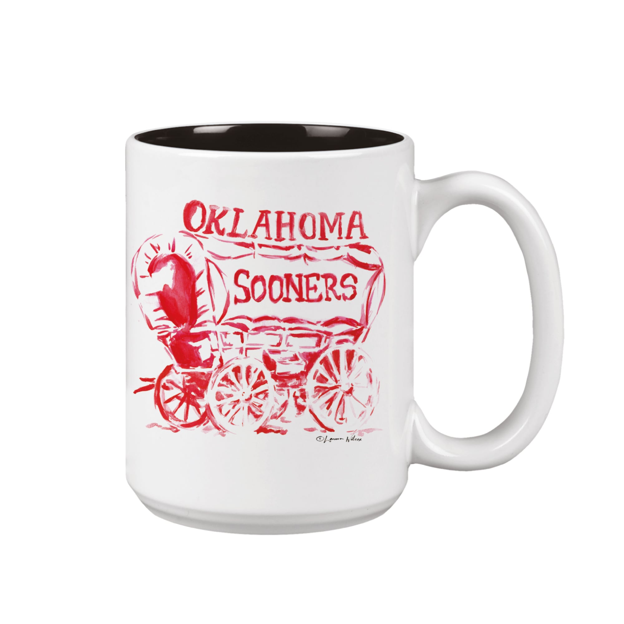 Ensemble de deux tasses de 44 cl (15 oz) à l'effigie de la mascotte Laura Wilcox des Oklahoma Sooners