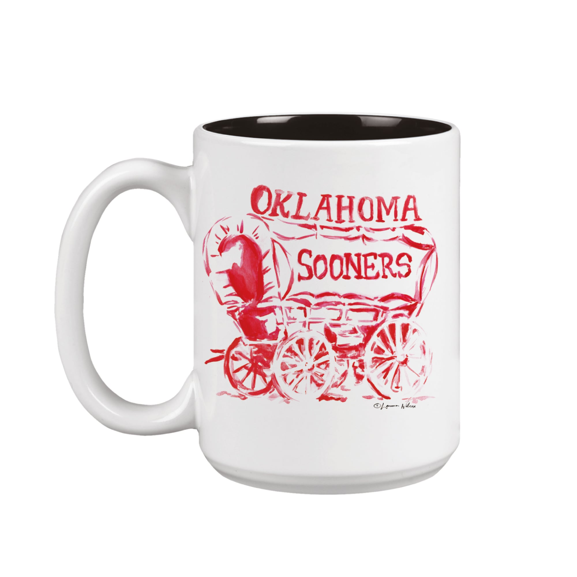 Ensemble de deux tasses de 44 cl (15 oz) à l'effigie de la mascotte Laura Wilcox des Oklahoma Sooners