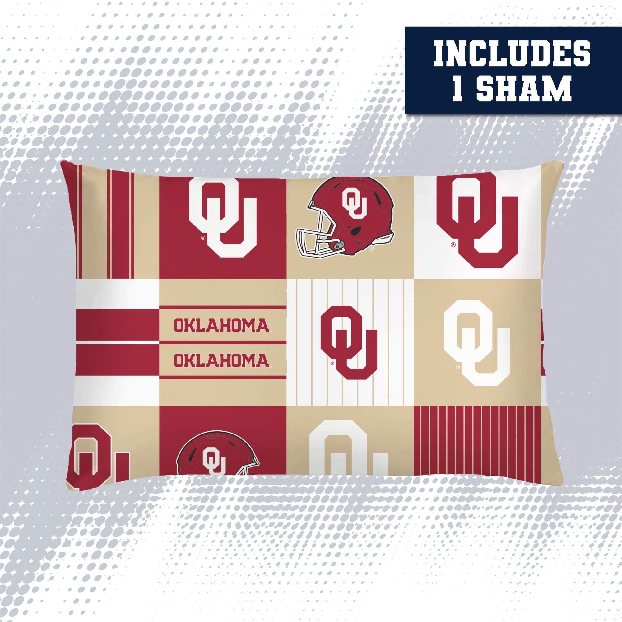 Pegasus Oklahoma Sooners Patchwork Plaid Two-Piece Twin/Twin XL Bed in a Bag Set