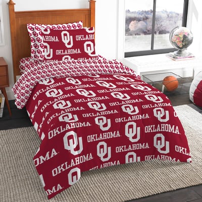 Oklahoma Sooners The Northwest Group Five-Piece Twin Bed in a Bag Set