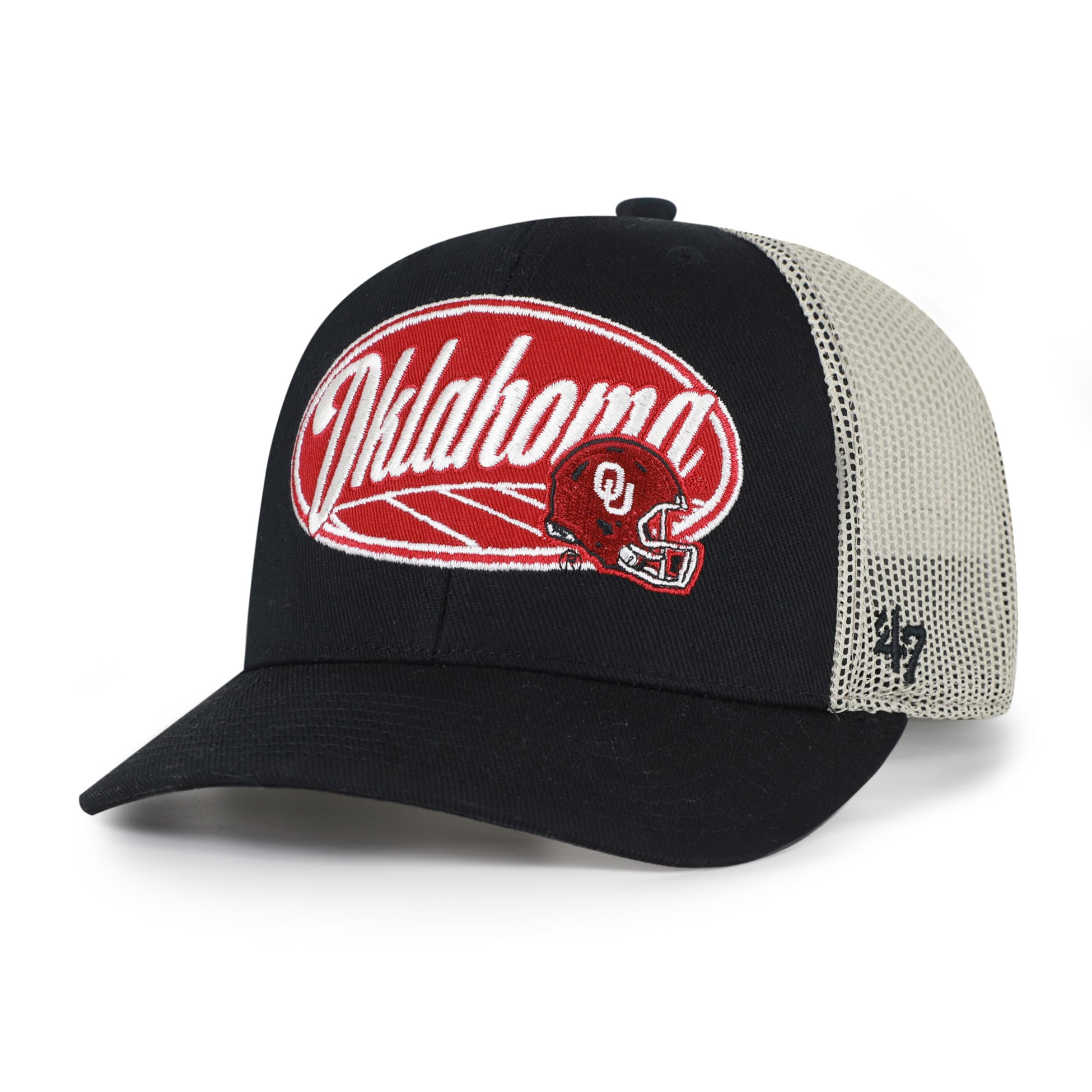 Unisex '47 Black Oklahoma Sooners Enfield Adjustable Trucker Hat