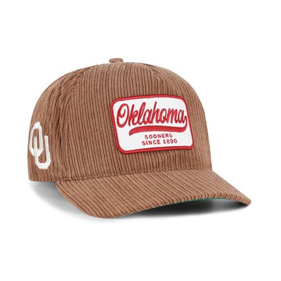 Oklahoma Sooners '47 Unisex Corduroy Patch Hitch Adjustable Hat - Brown