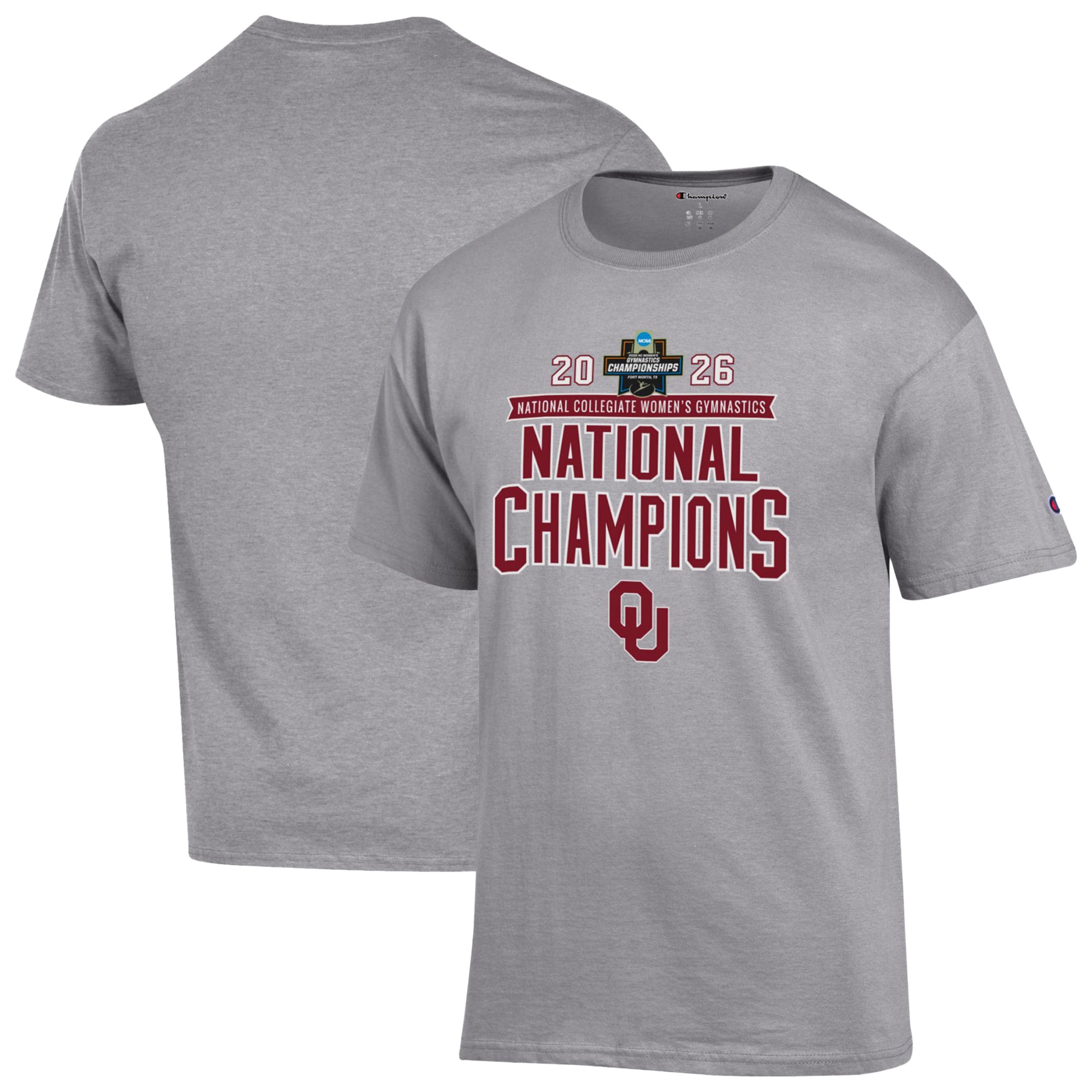 Unisex Champion Gray Oklahoma Sooners 2026 NCAA Women
