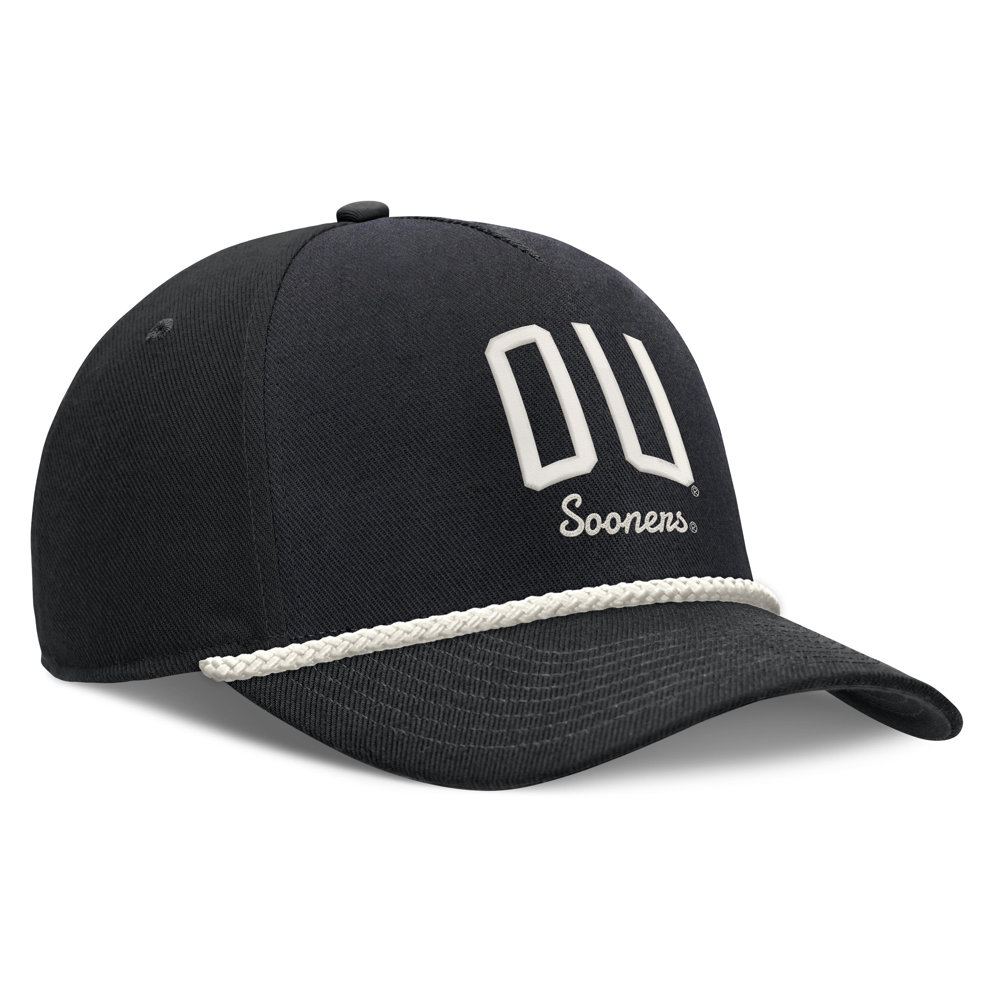 Casquette unisexe Nike noire Oklahoma Sooners à lettres et taille ajustable