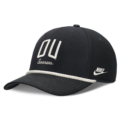 Oklahoma Sooners Nike Unisex Letter Rope Rise Adjustable Hat - Black