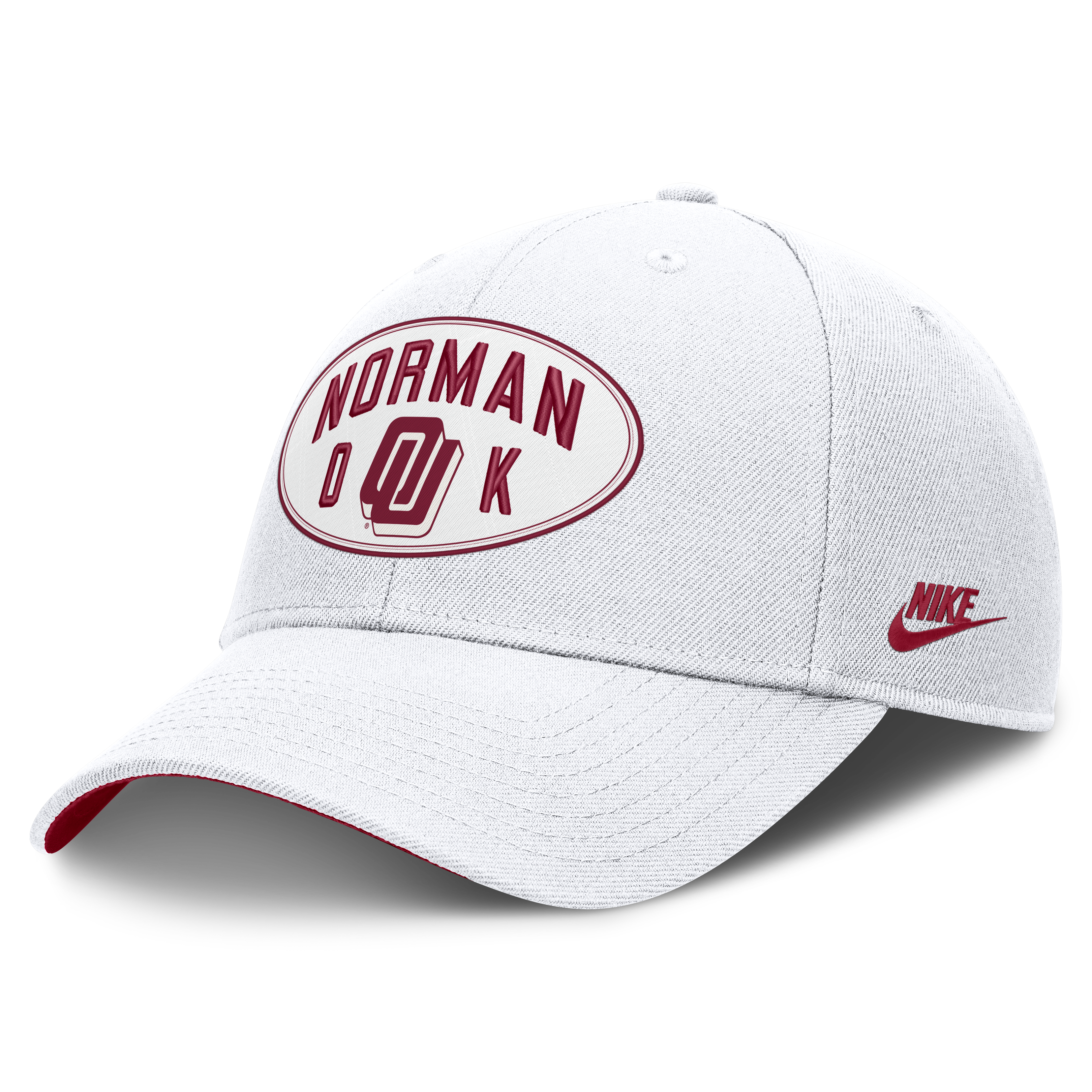 Casquette unisexe Nike Off White Oklahoma Sooners Legacy Letter & Location Rise ajustable