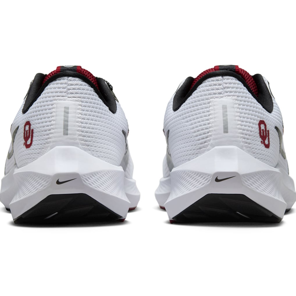 Unisex Nike White Oklahoma Sooners Zoom Pegasus 40 Running Shoe display picture 1