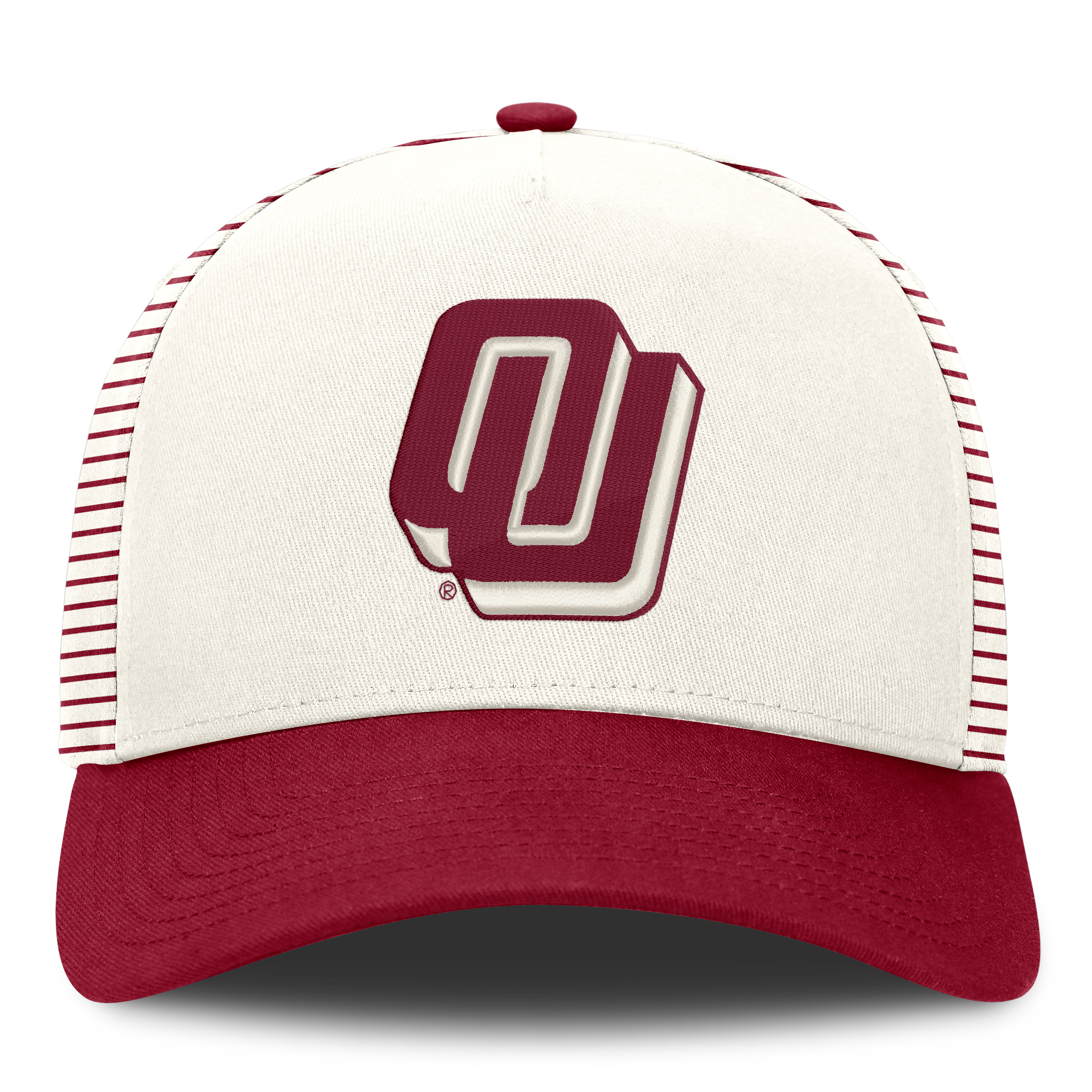 Casquette unisexe Nike blanche/cramoisie Oklahoma Sooners Vault à rayures et taille ajustable