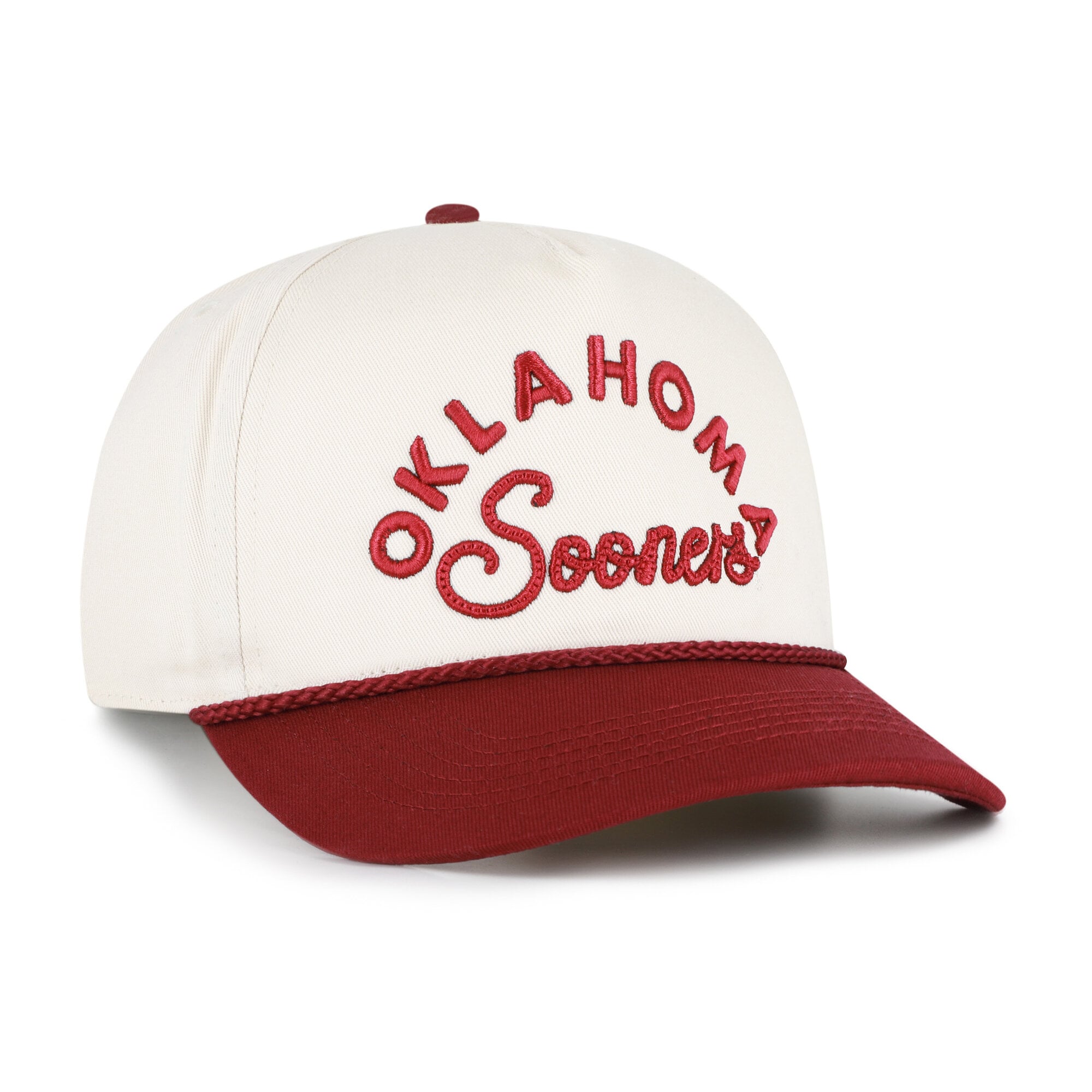 Casquette ajustable Oklahoma Sooners '47 crème/cramoisi