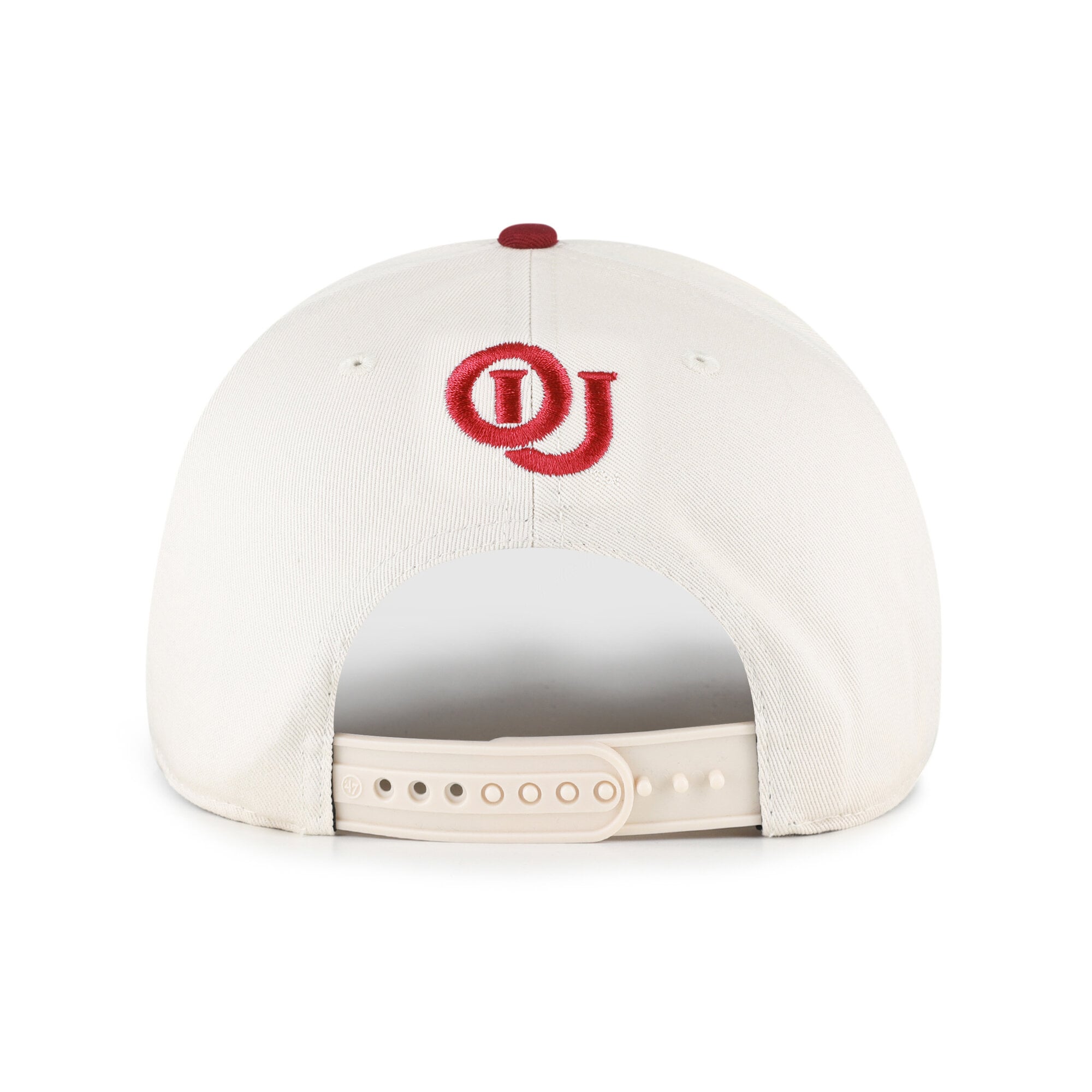 Casquette ajustable Oklahoma Sooners '47 crème/cramoisi