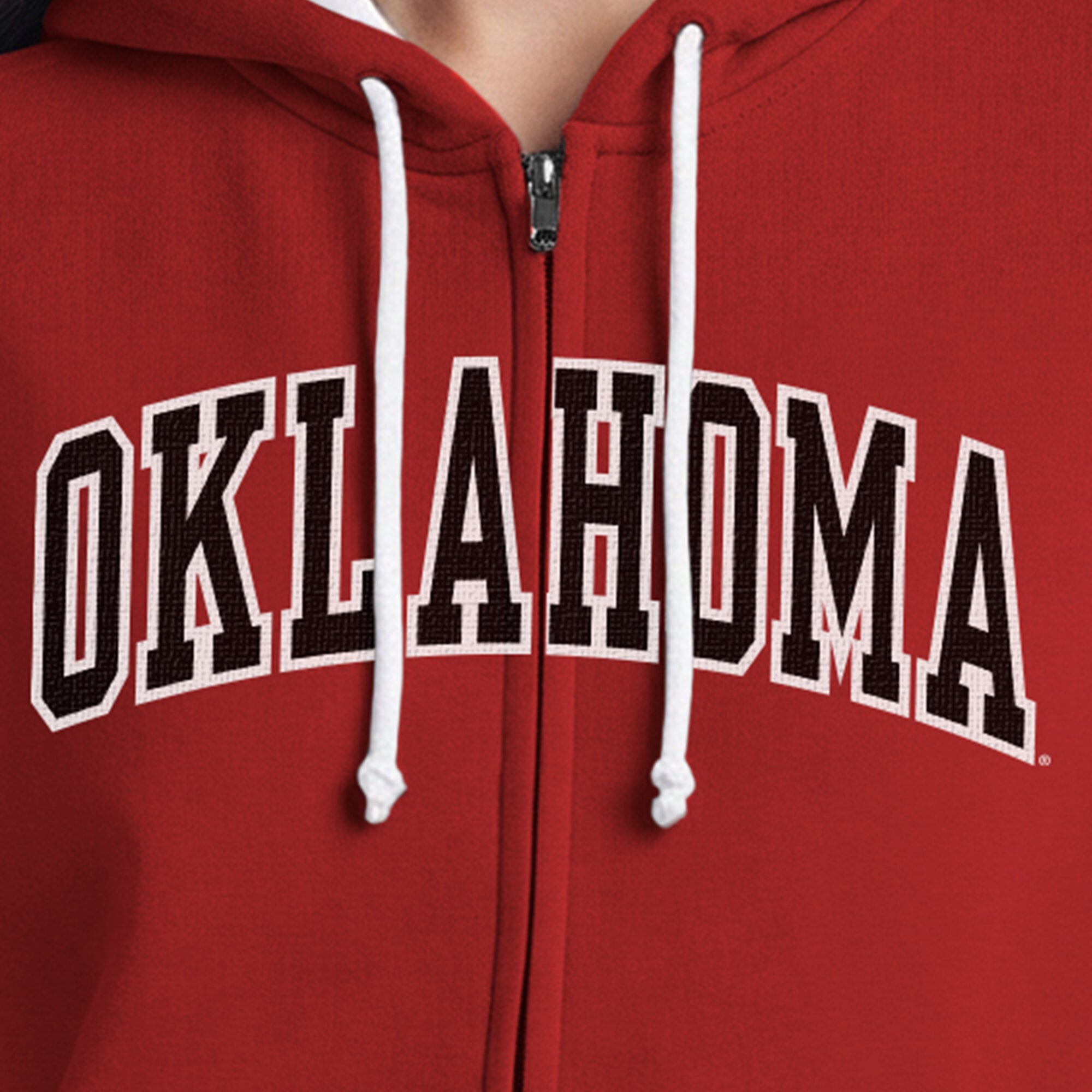 Women's Champion Crimson Oklahoma Sooners Arch Full-Zip Fleece Hoodie