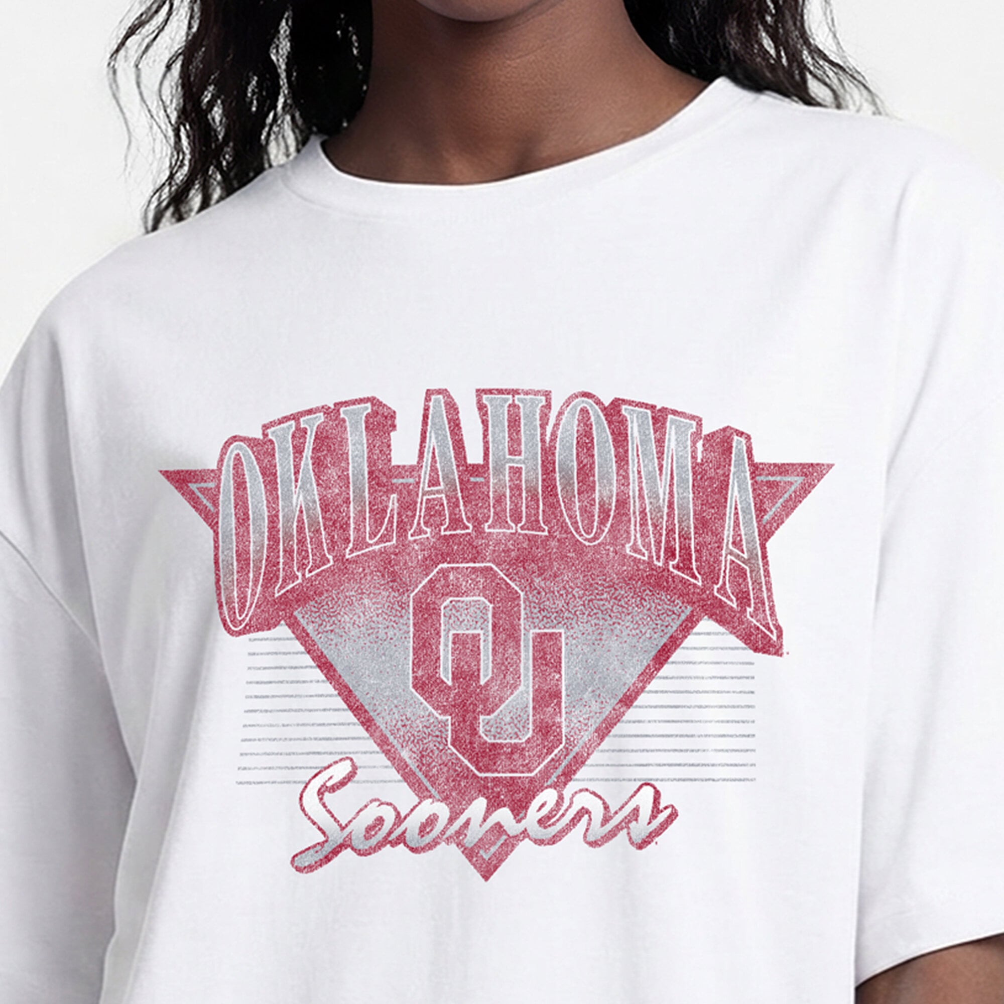 Women's Champion White Oklahoma Sooners Retro Oversized T-Shirt