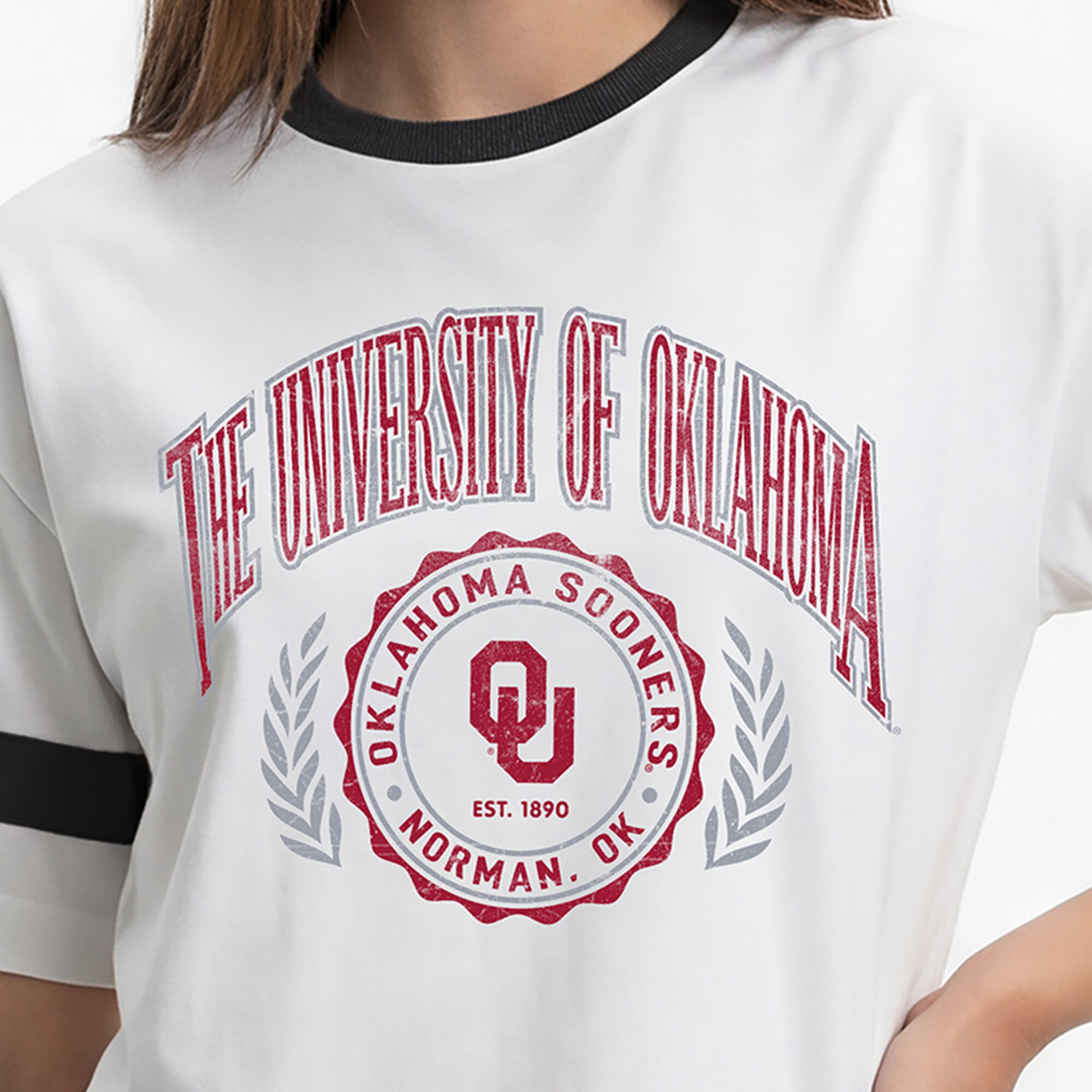 Women's Champion White Oklahoma Sooners Retro Oversized T-Shirt