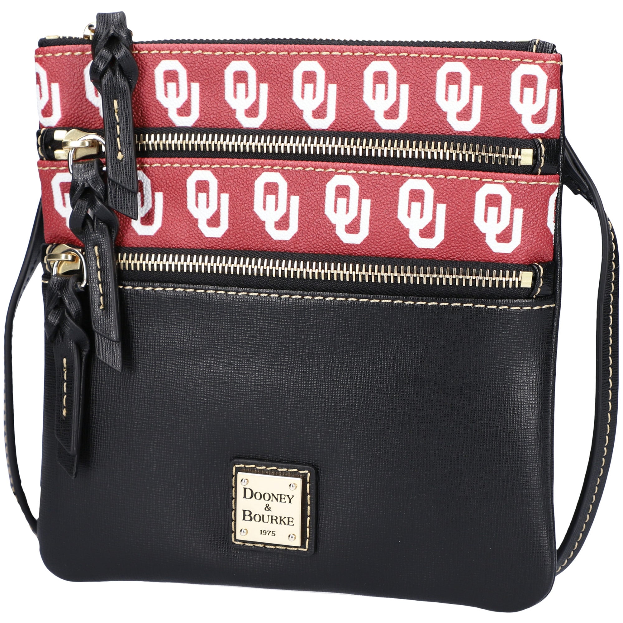Women's Dooney & Bourke Oklahoma Sooners Triple-Zip Crossbody Purse