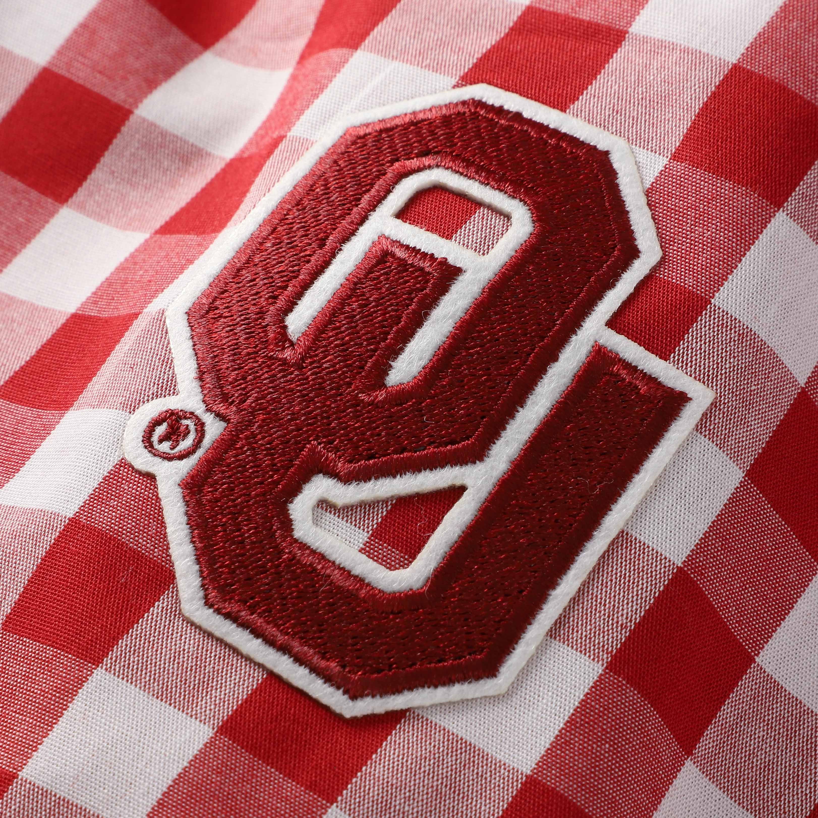 Women's Gameday Social Crimson Oklahoma Sooners Gingham Skort Dress