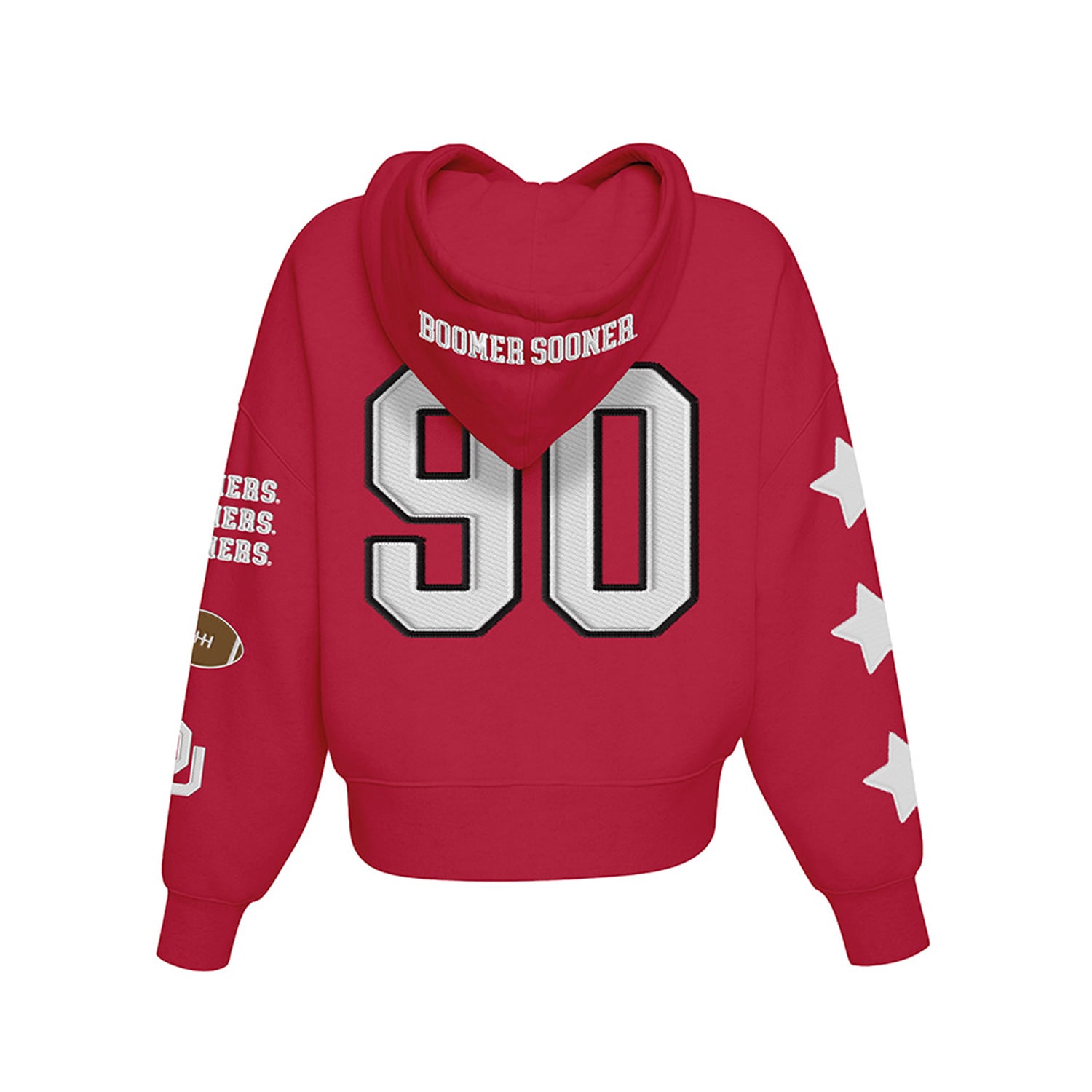 Sweat à capuche court Crimson Oklahoma Sooners pour femmes de la marque Hype and Vice