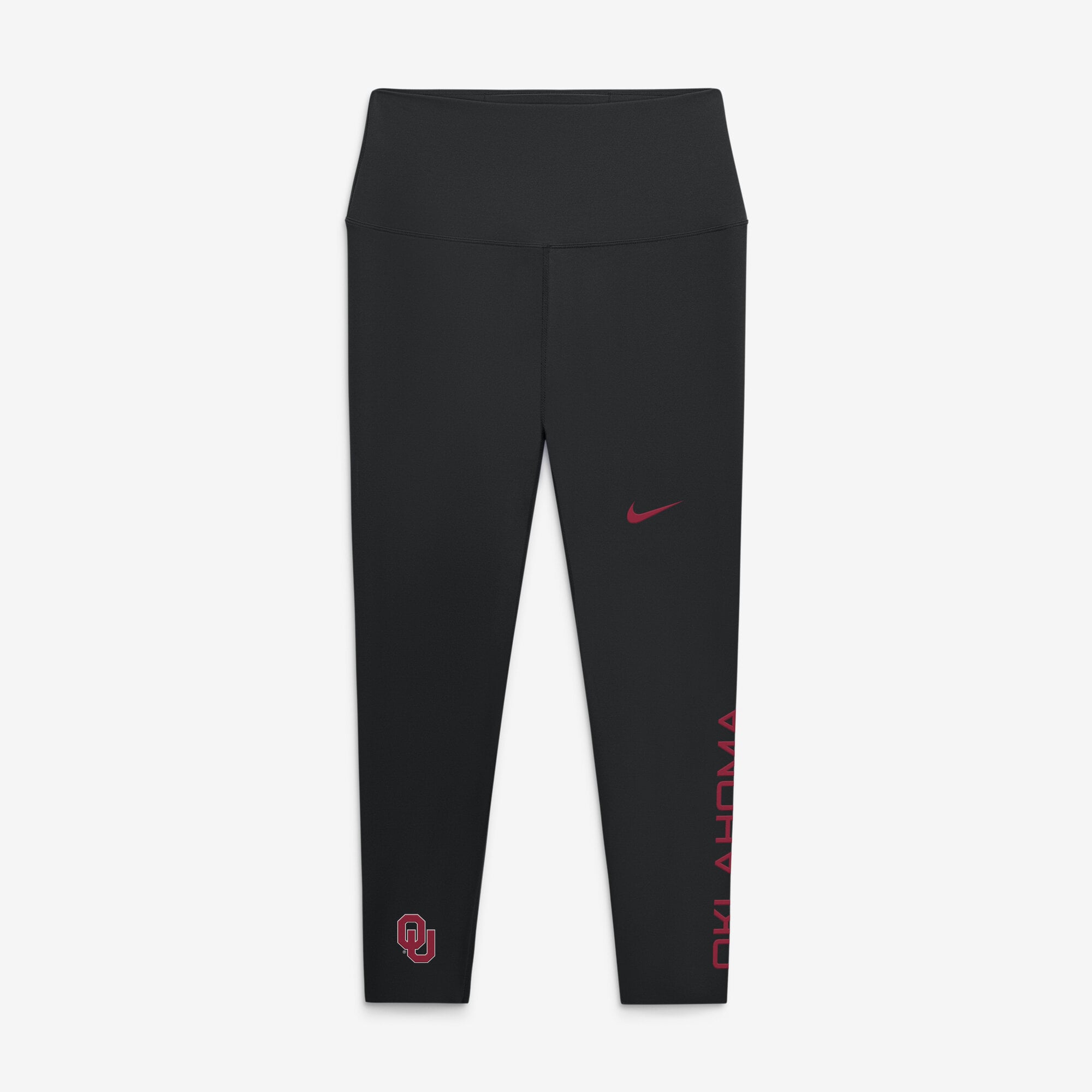 Leggings 7/8 Nike Zenvy taille haute Dri-FIT noirs Oklahoma Sooners pour femmes
