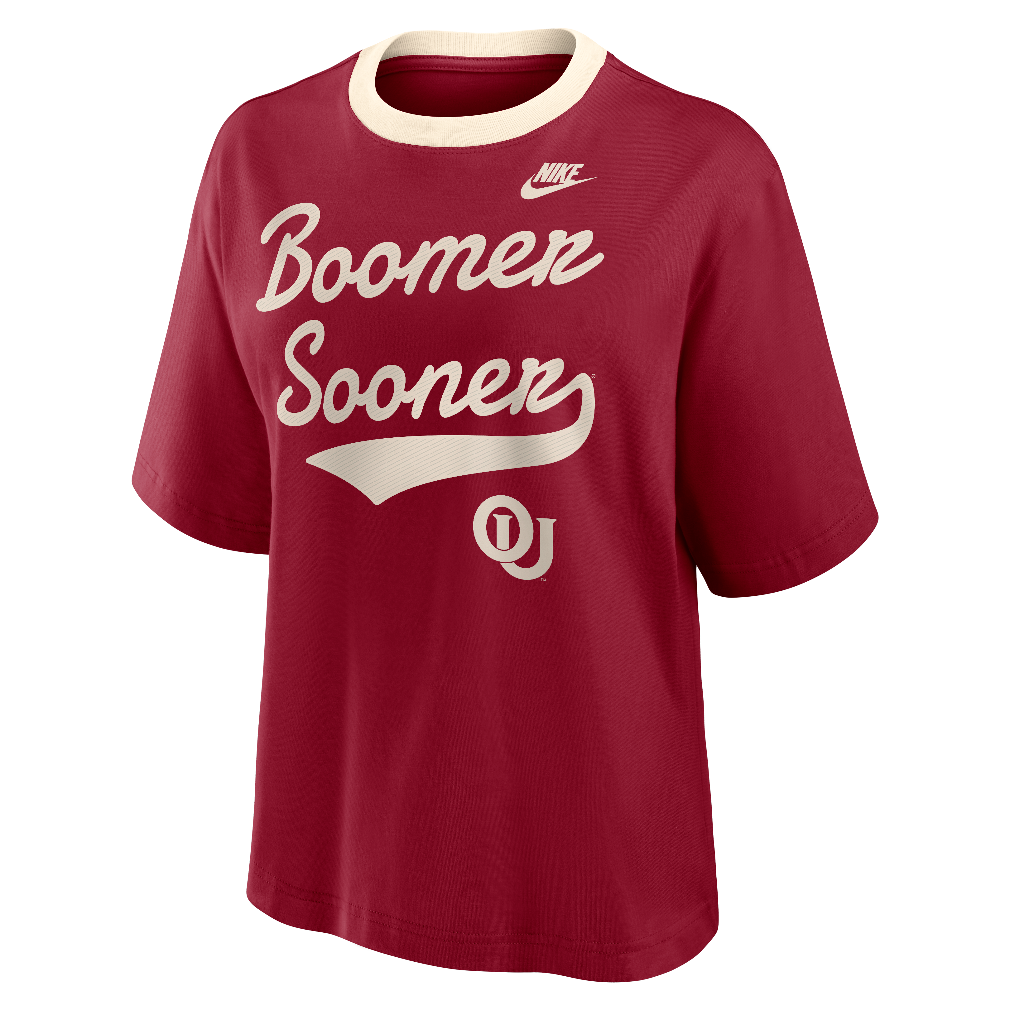 Women's Nike Crimson Oklahoma Sooners Legacy Fight Song Boxy T-Shirt