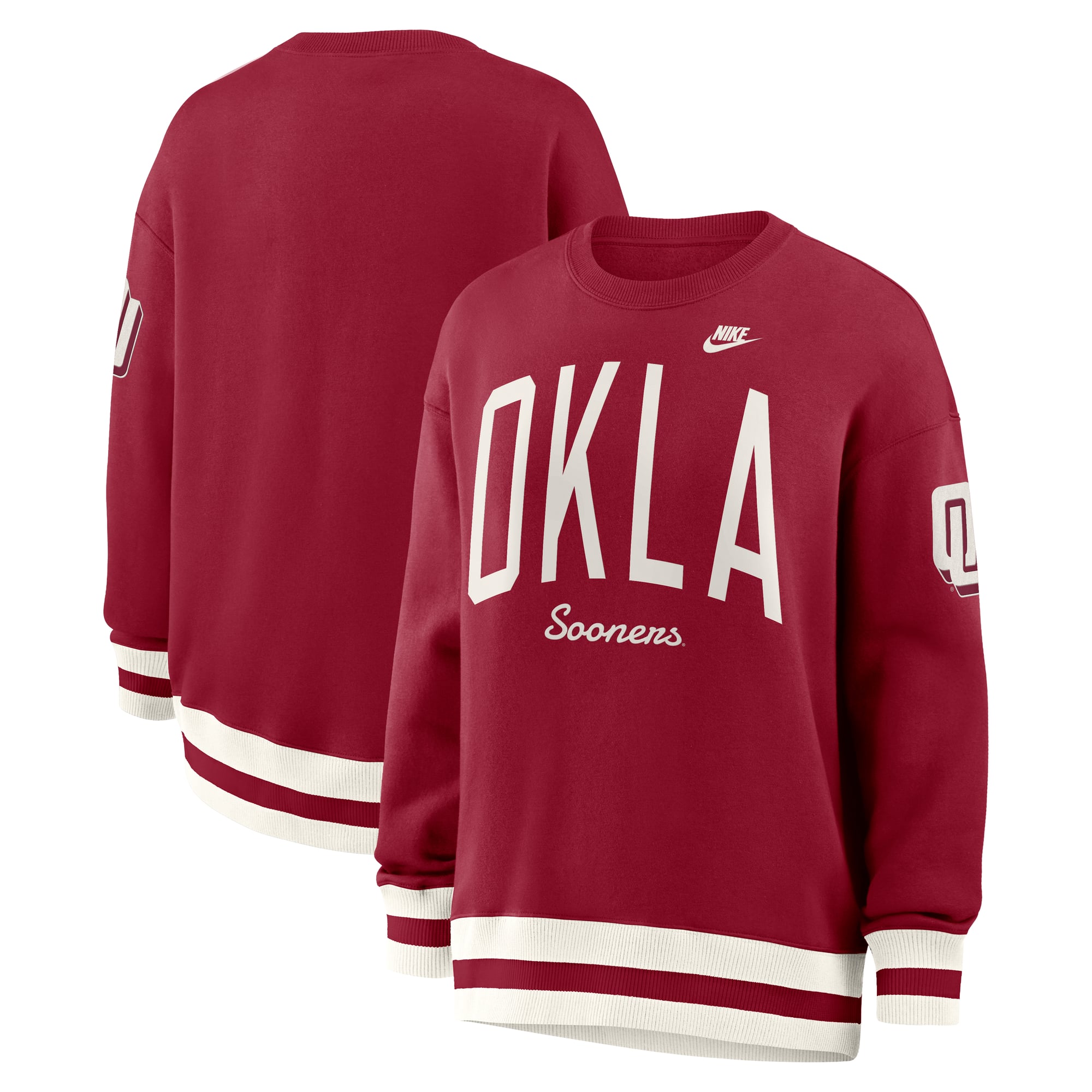 Sweat-shirt oversize Nike Crimson Oklahoma Sooners Legacy Arch Phoenix pour femme
