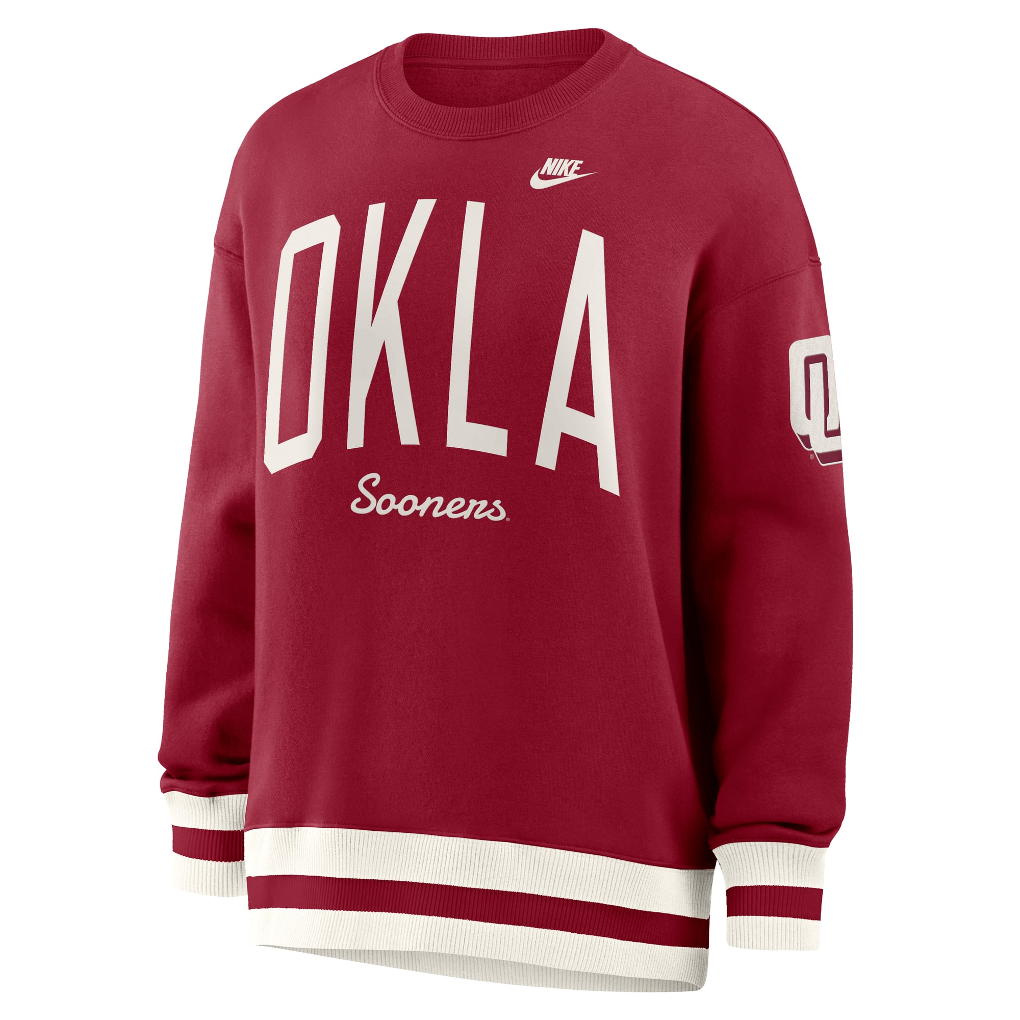 Sweat-shirt oversize Nike Crimson Oklahoma Sooners Legacy Arch Phoenix pour femme