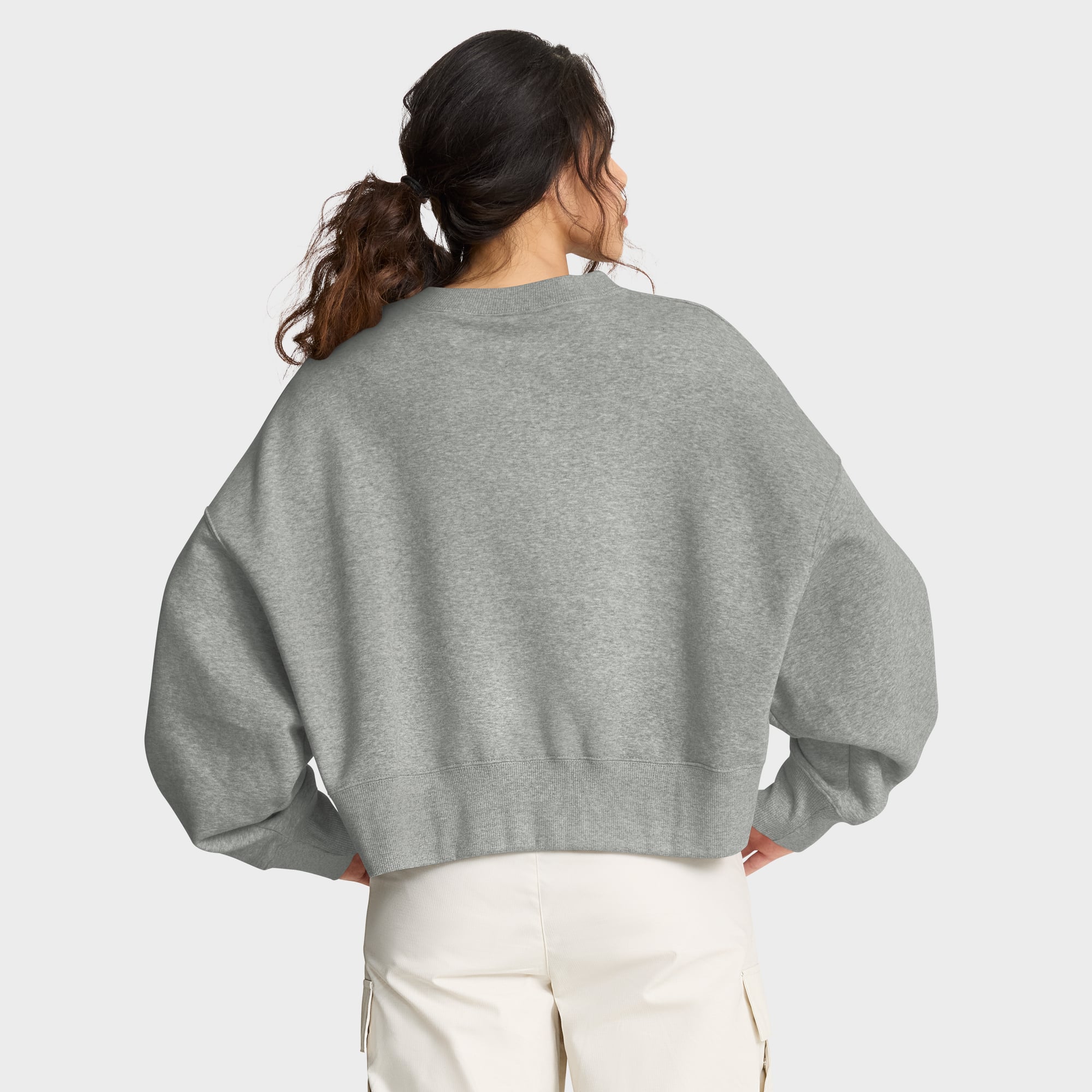 Women's Nike Heather Gray Oklahoma Sooners Oversized Phoenix Arch Pullover Sweatshirt
