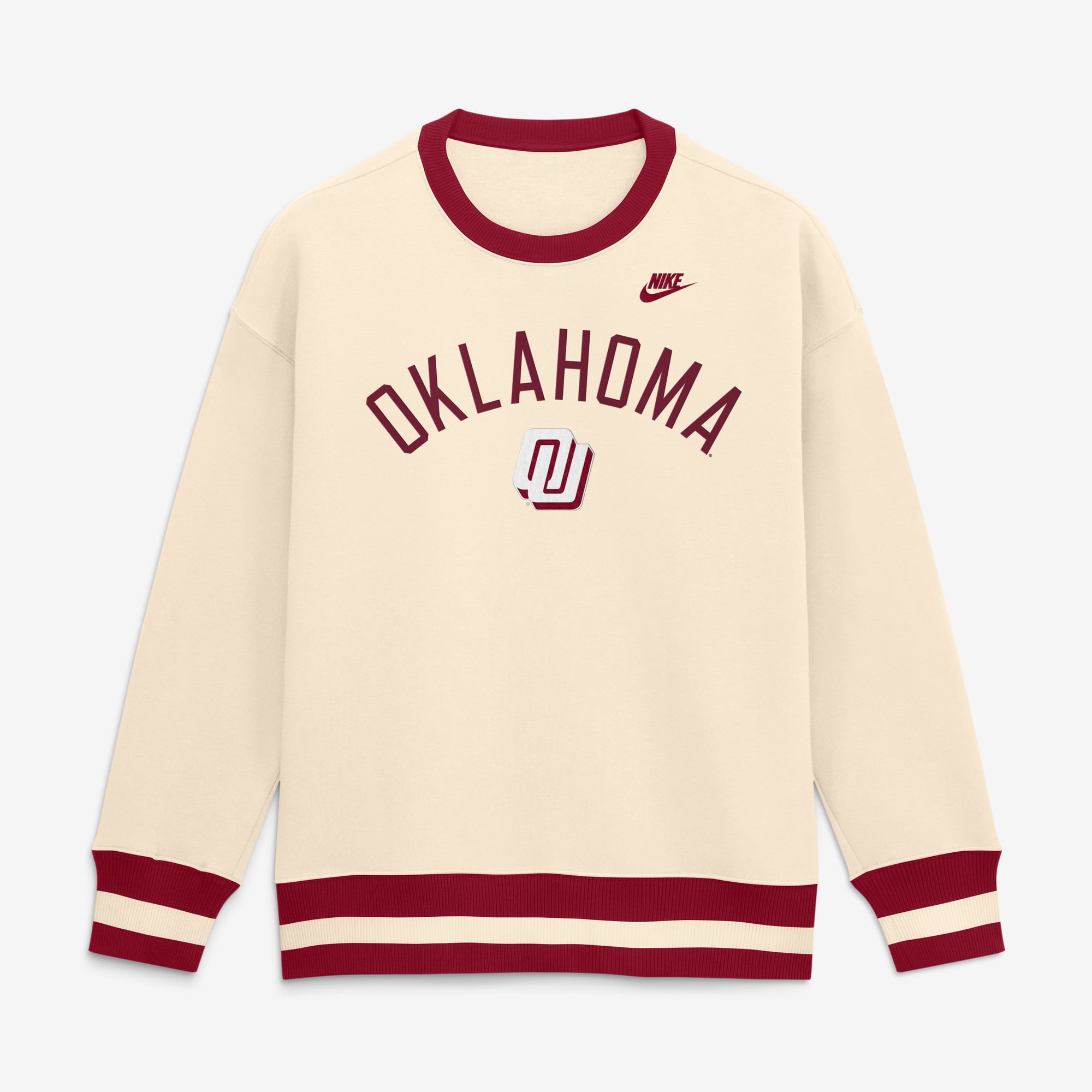 Sweat-shirt Nike Natural Oklahoma Sooners Oversize Legacy Arch Phoenix pour femme