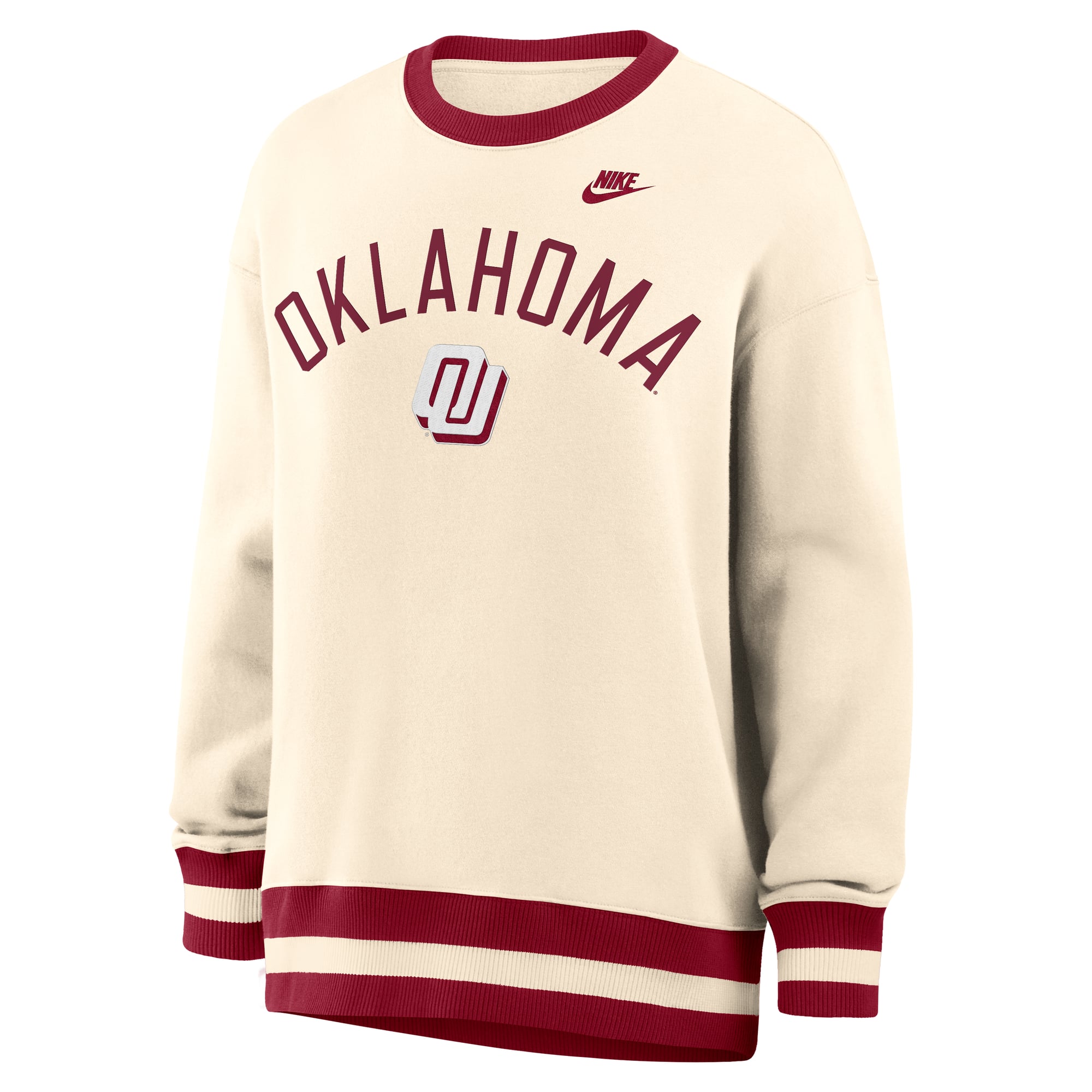 Sweat-shirt Nike Natural Oklahoma Sooners Oversize Legacy Arch Phoenix pour femme