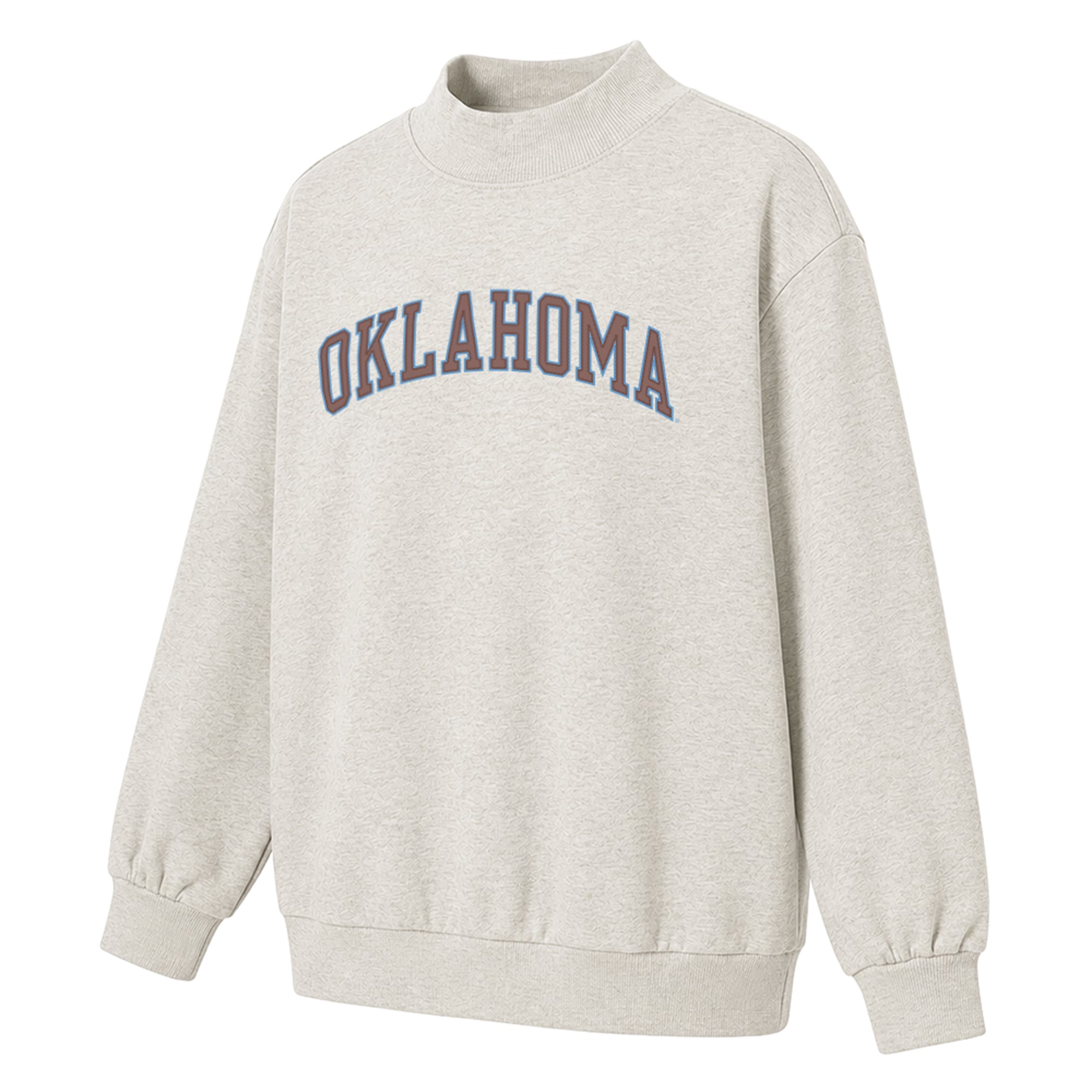 Sweat-shirt à col montant Monroe Oklahoma Sooners couleur avoine pour femme