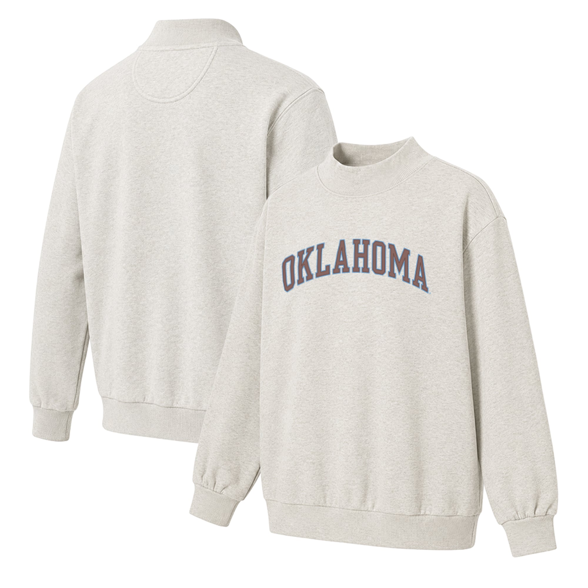 Sweat-shirt à col montant Monroe Oklahoma Sooners couleur avoine pour femme