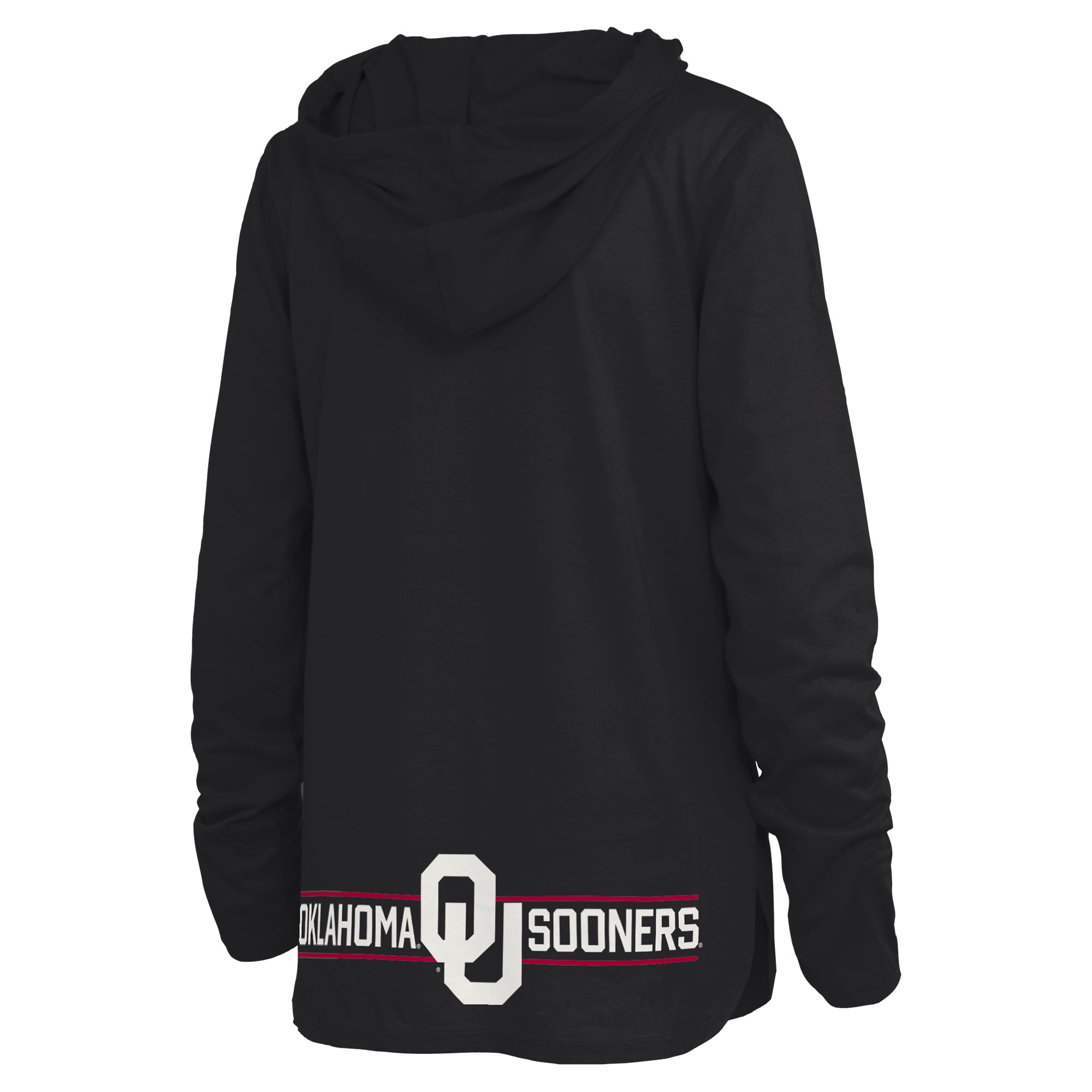 Women's Pressbox Black Oklahoma Sooners Allie Long Sleeve Hooded T-Shirt