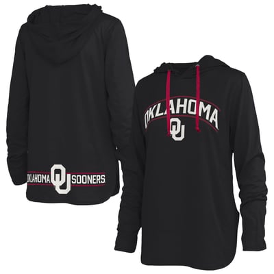 Oklahoma Sooners Pressbox Women's Allie Long Sleeve Hooded T-Shirt - Black
