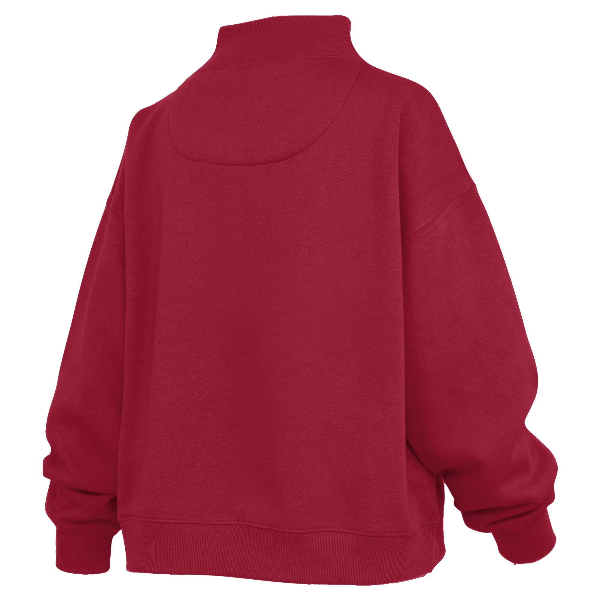 Sweat-shirt à col montant oversize en polaire avec slogan Pressbox Crimson Oklahoma Sooners pour femmes