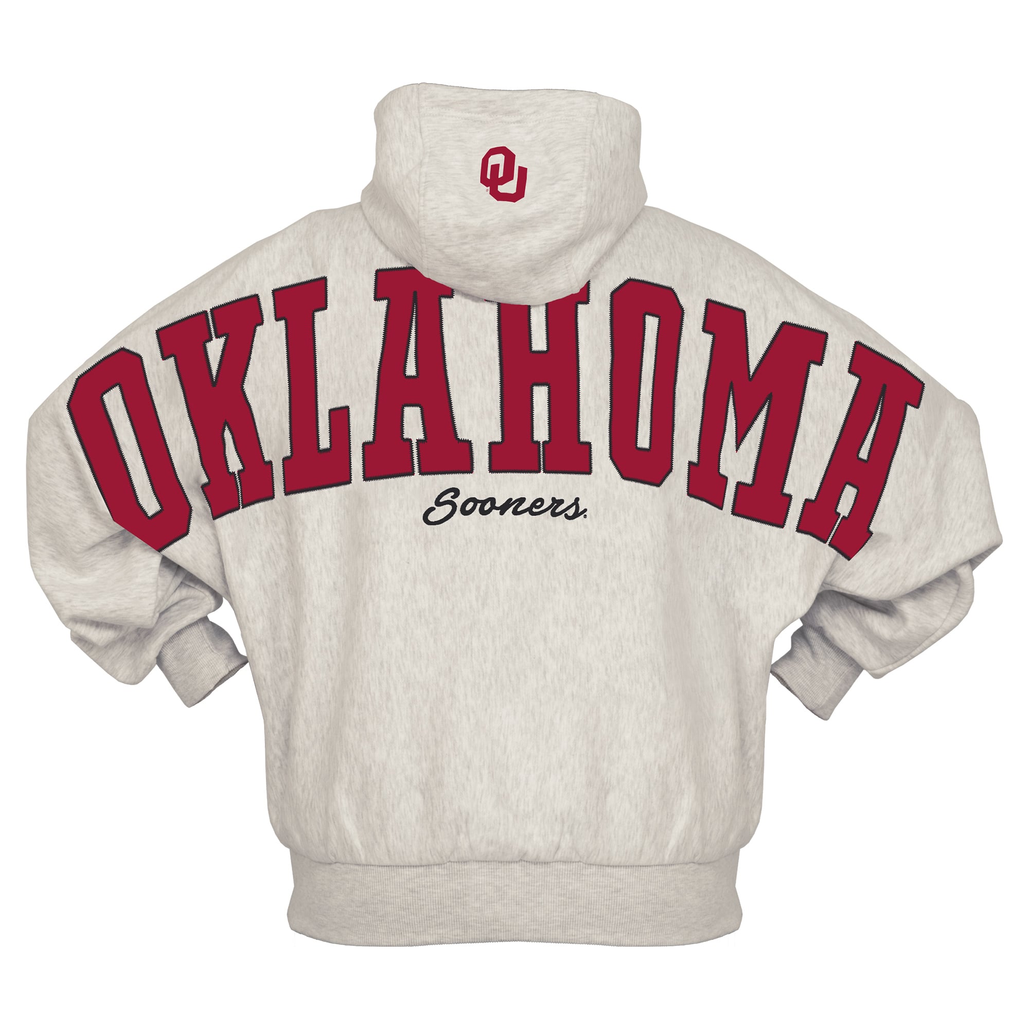 Sweat à capuche oversize gris Pressbox pour femmes, Oklahoma Sooners Belvedere