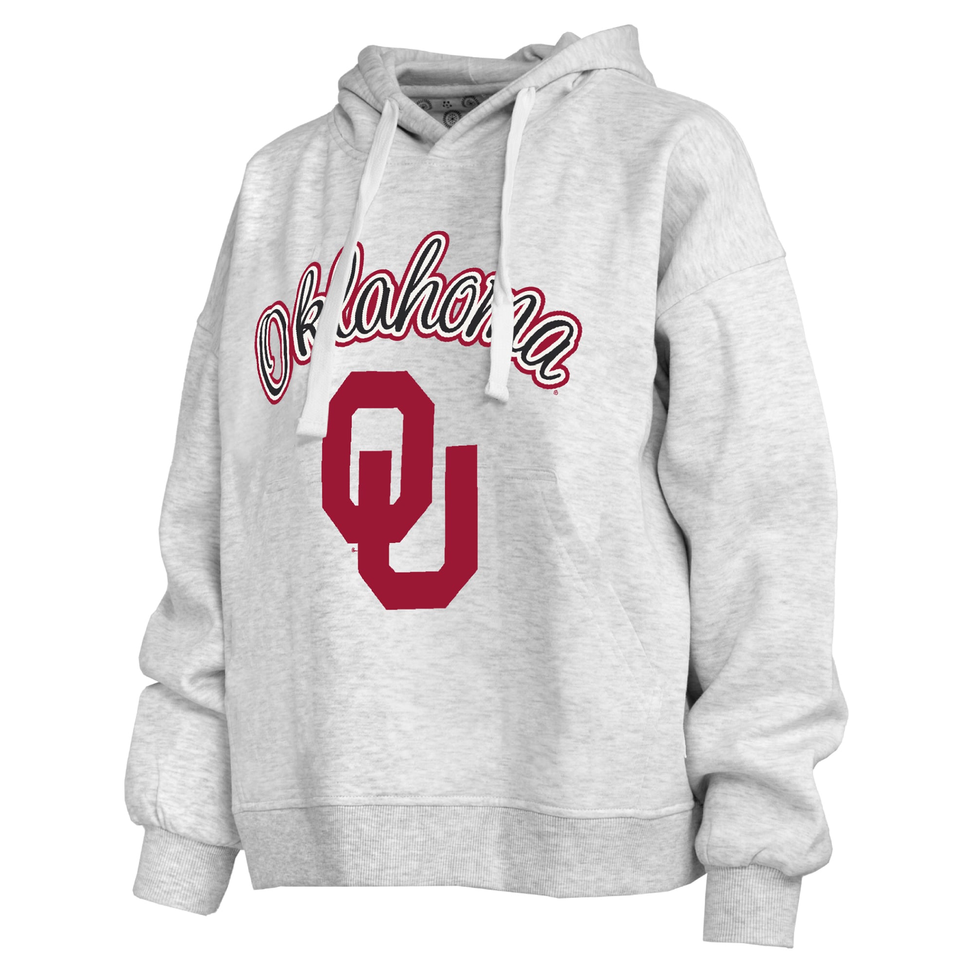 Sweat à capuche Pressbox pour femmes, gris chiné, Oklahoma Sooners, Janise