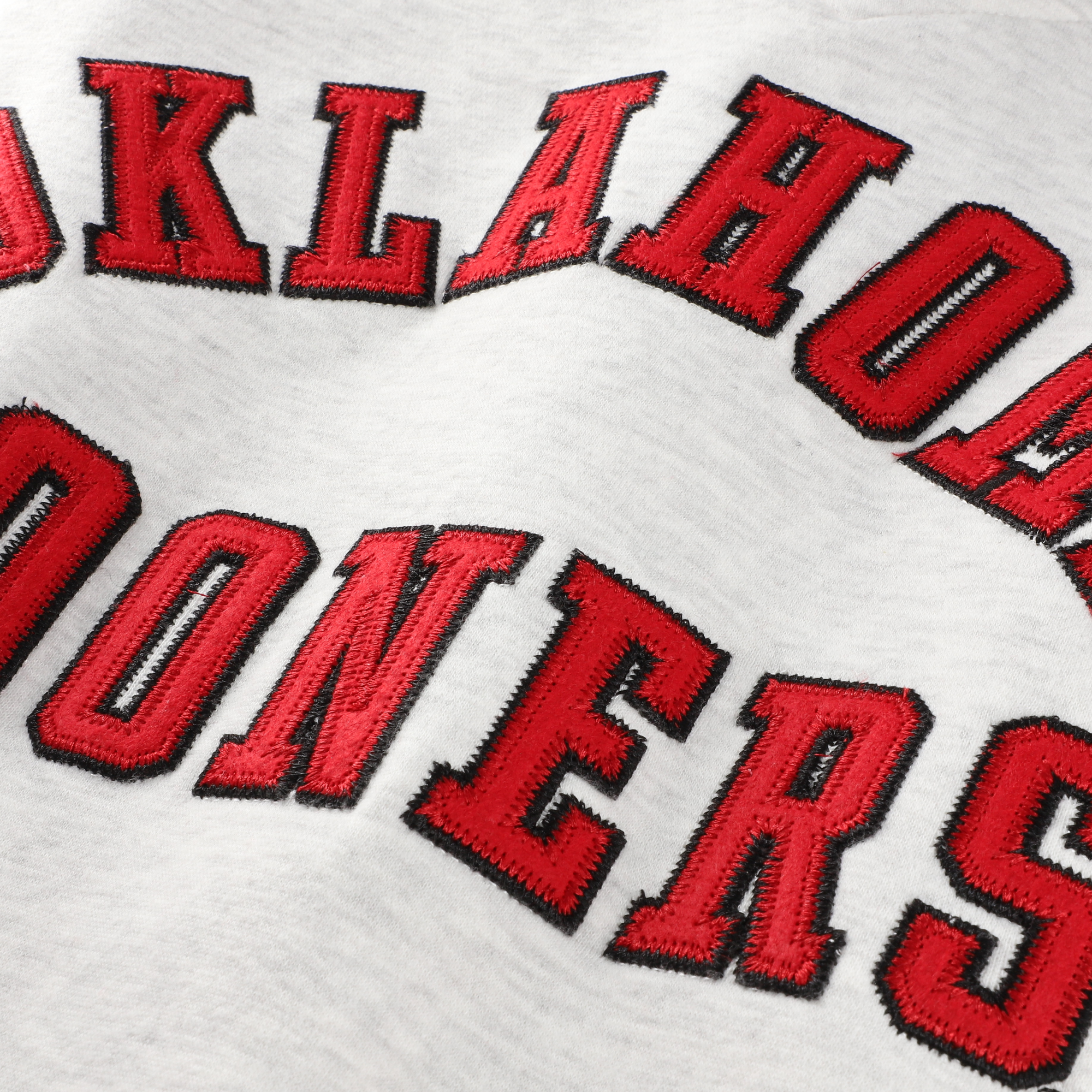 Sweat-shirt à col en V sergé Oates gris chiné/cramoisi pour femmes, Oklahoma Sooners, Pressbox