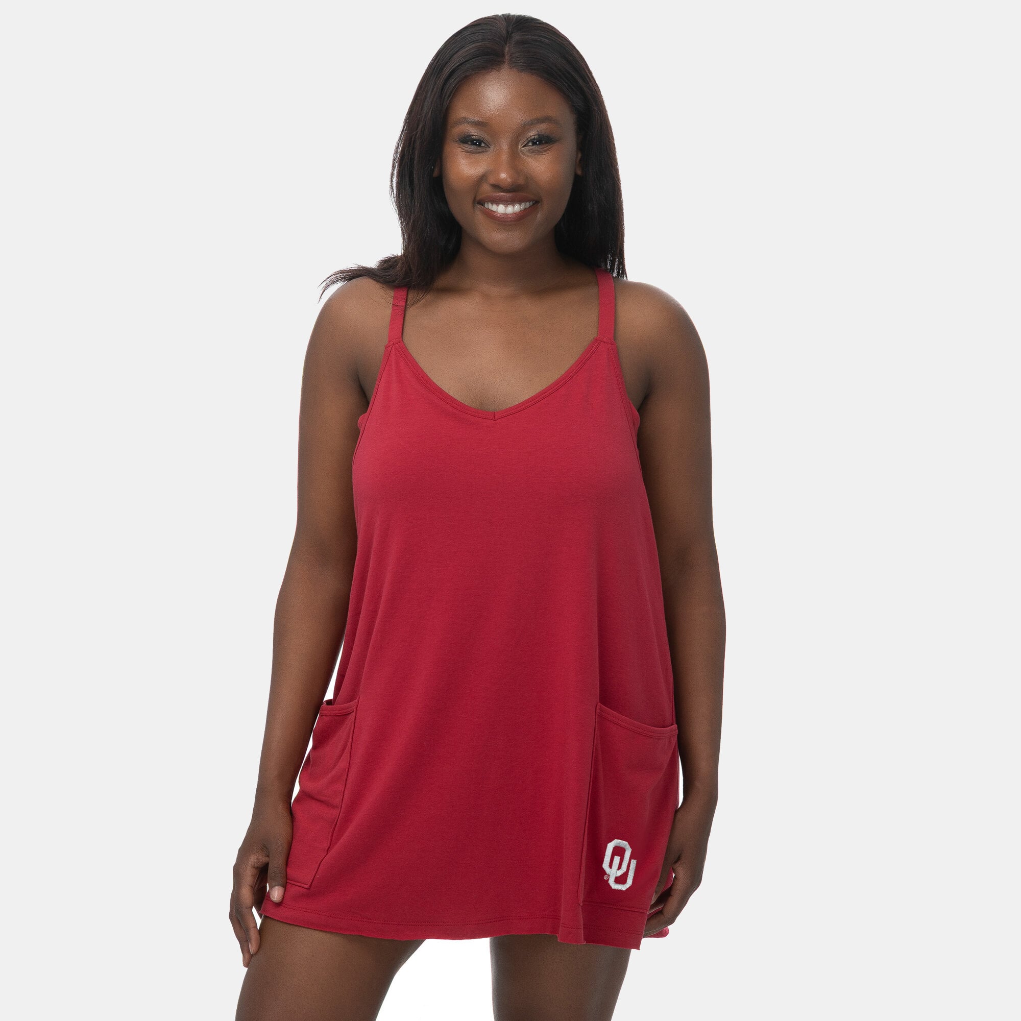 Women's ZooZatz Crimson Oklahoma Sooners Active Pocketed Tri-Blend Skort Dress